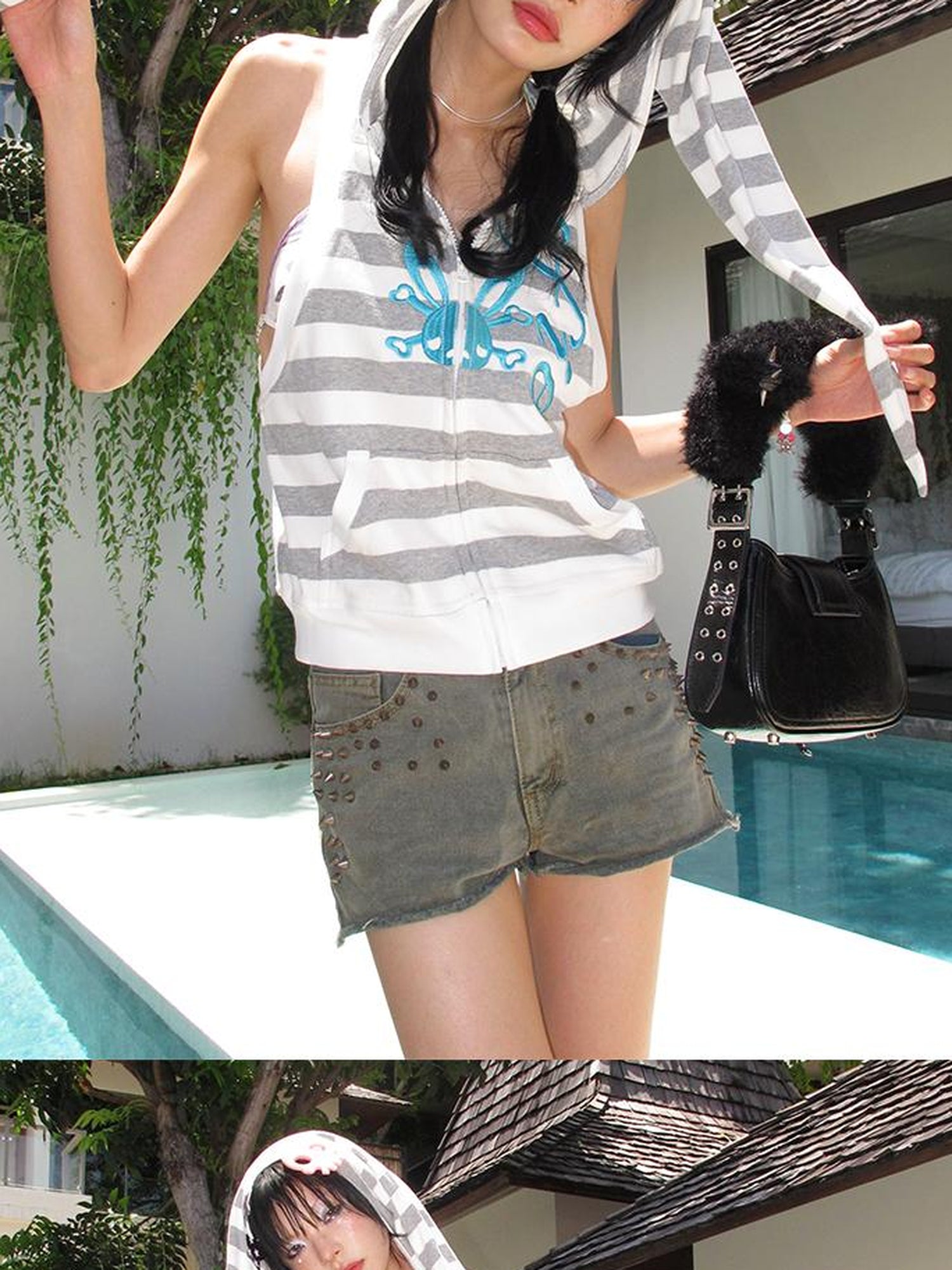 CFIERCE Hooded Towel Bunny Vest