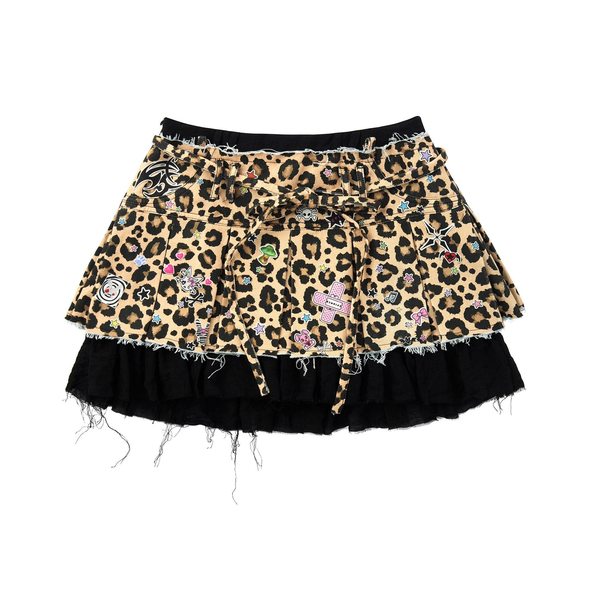 CFIERCE_Leopard_Sticker_Print_Distressed_Faux_Two_Piece_Women&