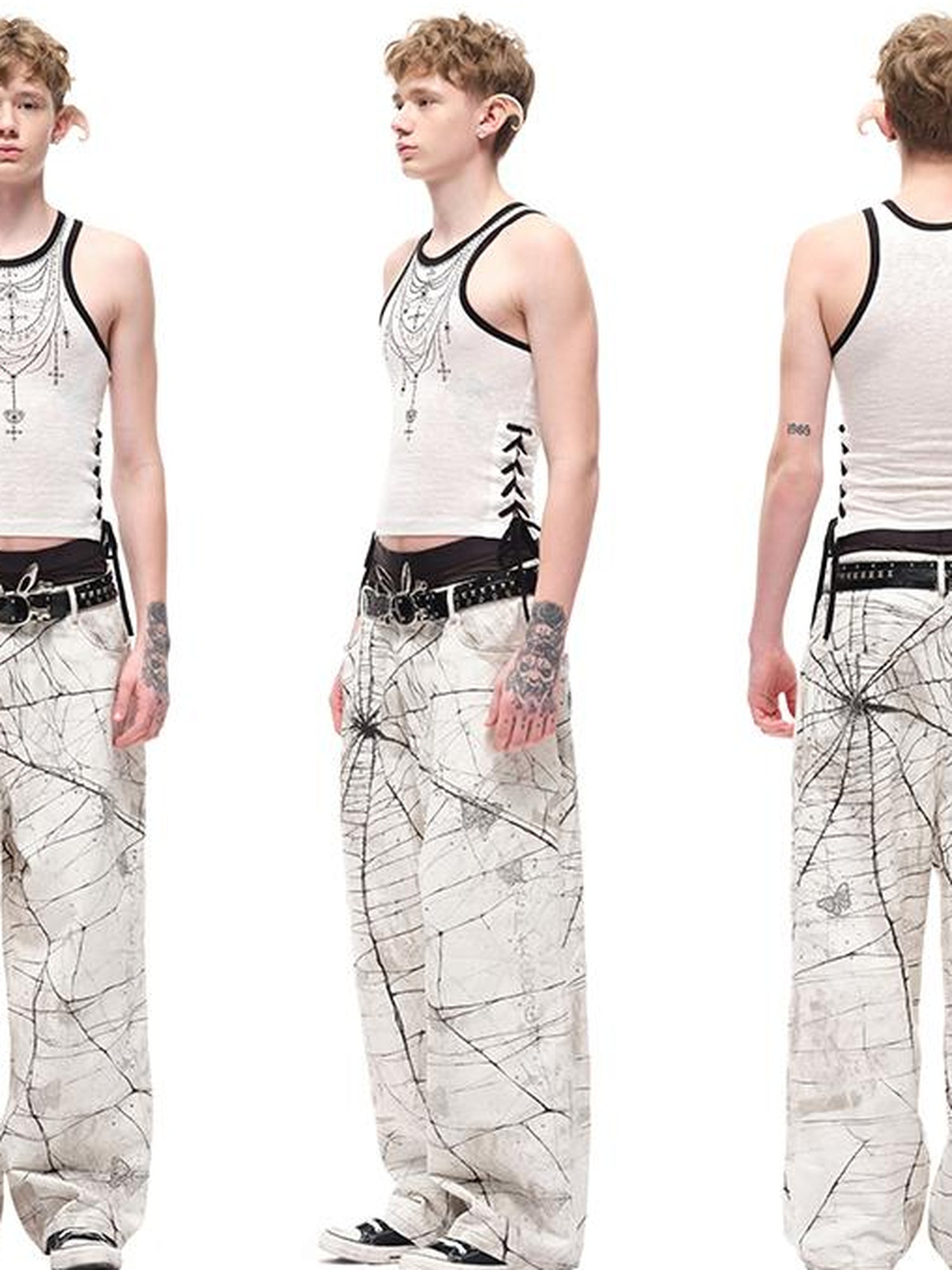 CFIERCE Lyocell Blend Sleeveless Top With Crystal Trim