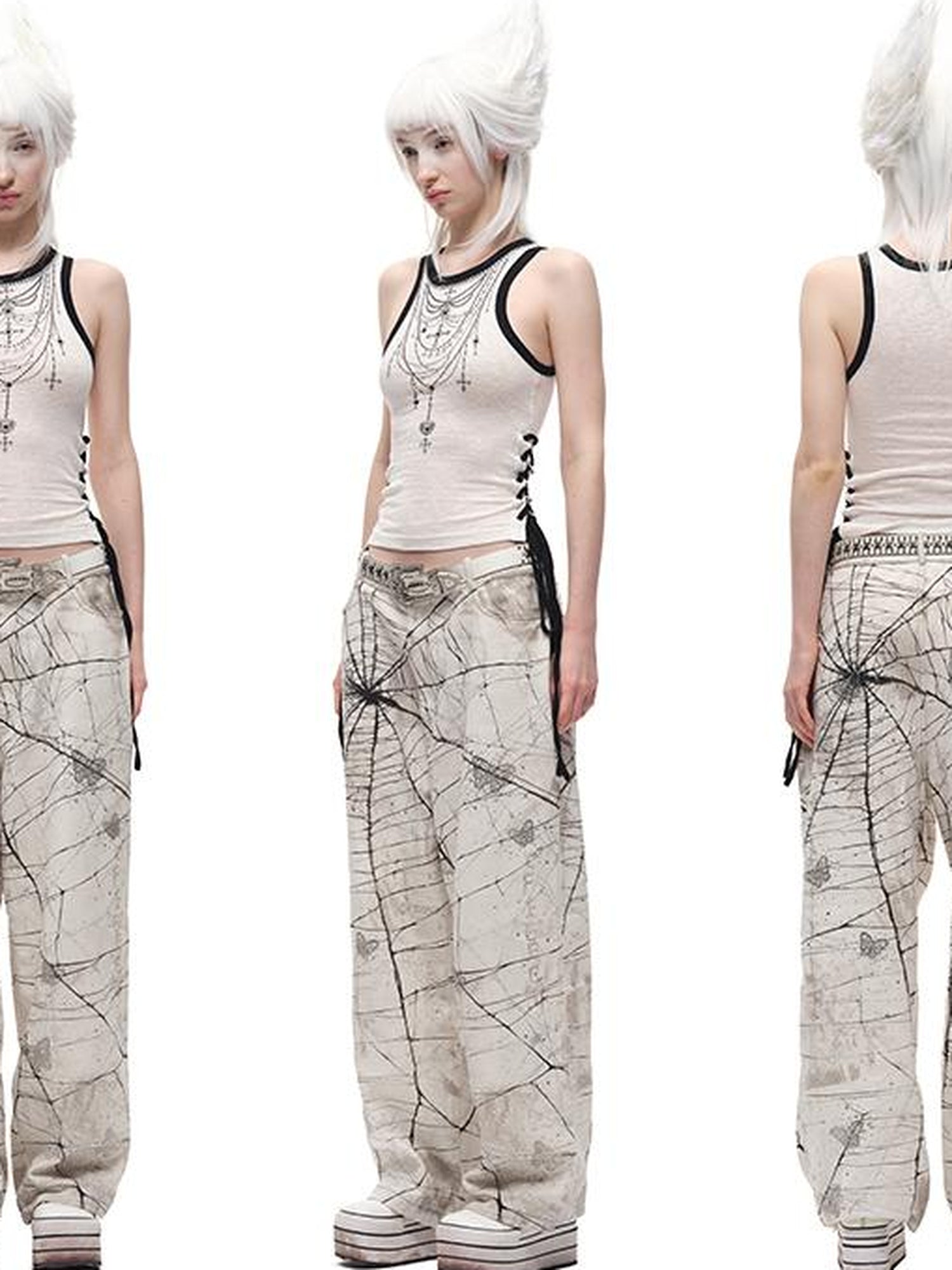 CFIERCE Lyocell Blend Sleeveless Top With Crystal Trim