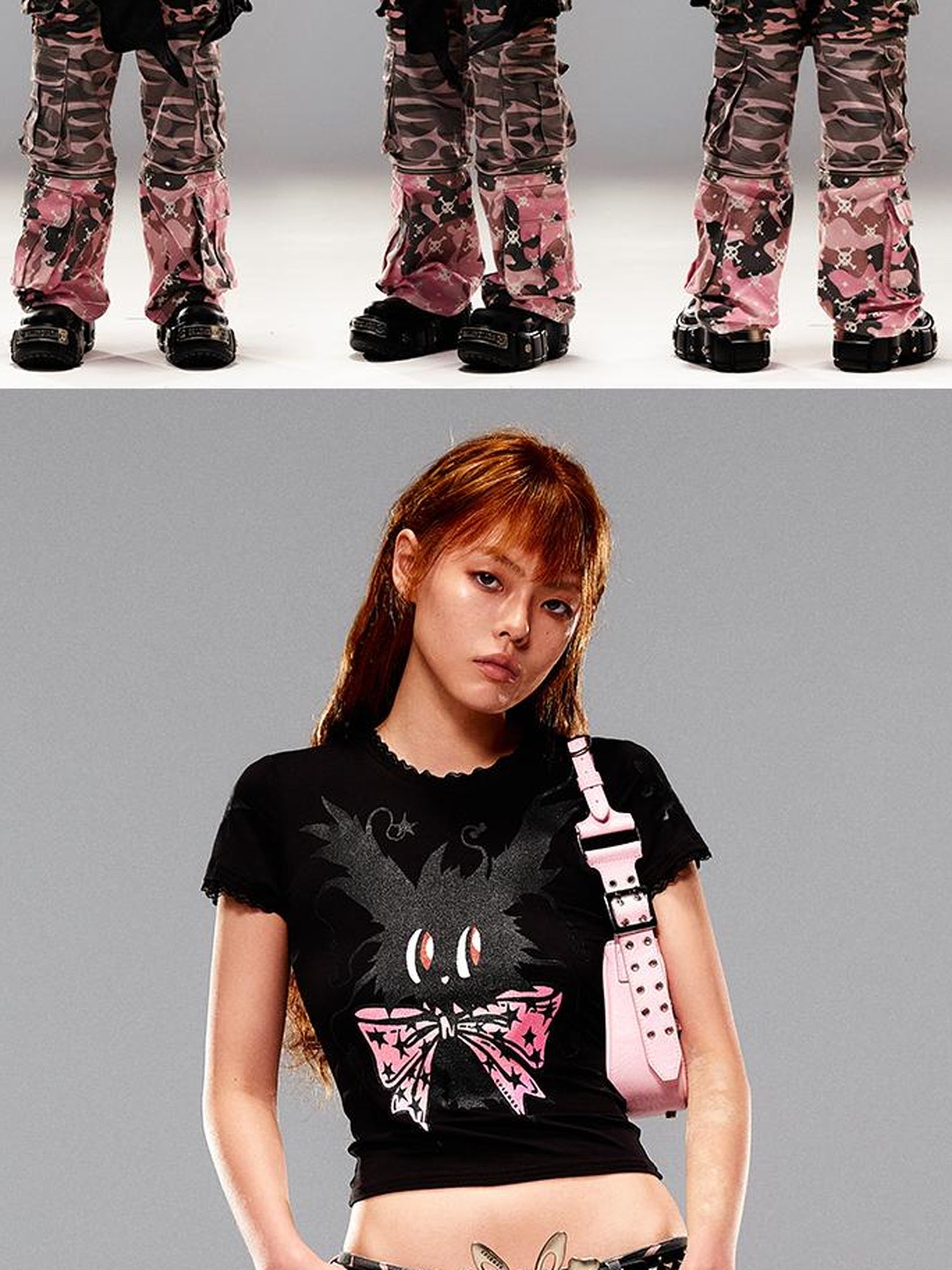 CFIERCE Magic Rabbit Glitter Print T-Shirt