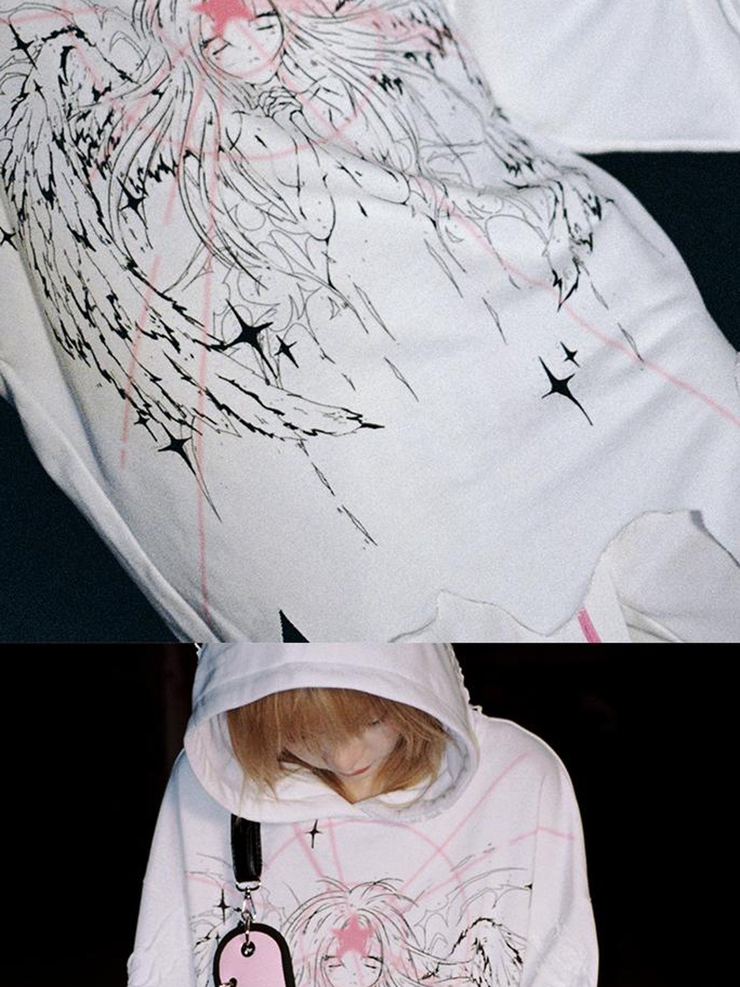 CFIERCE Magical Angel Print Sweatshirt