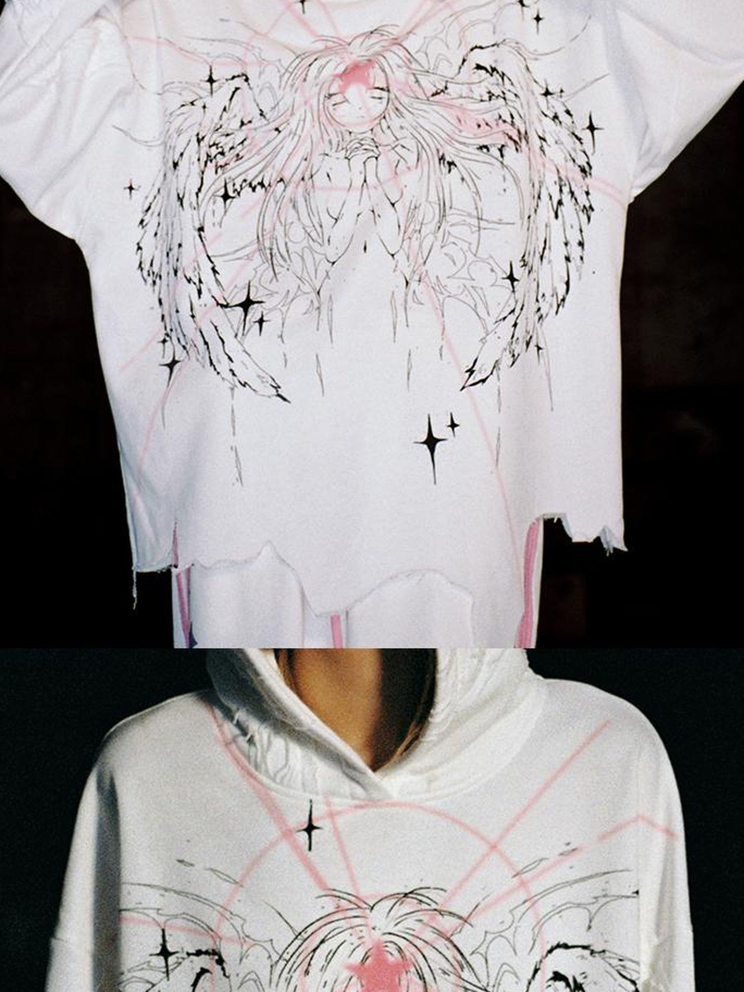 CFIERCE Magical Angel Print Sweatshirt