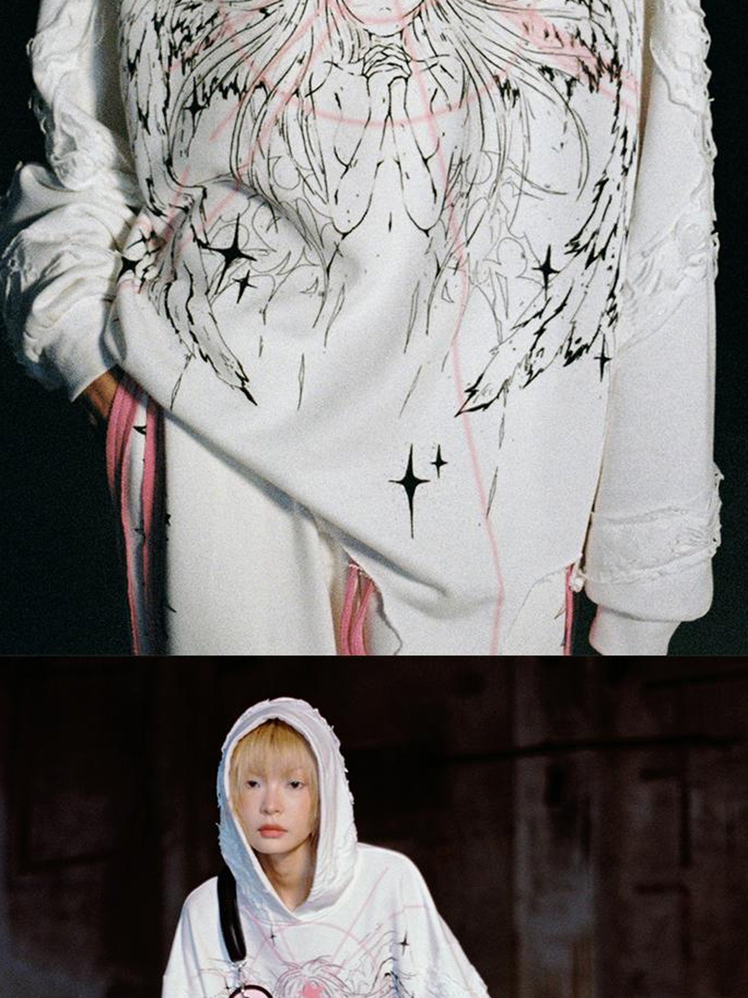 CFIERCE Magical Angel Print Sweatshirt
