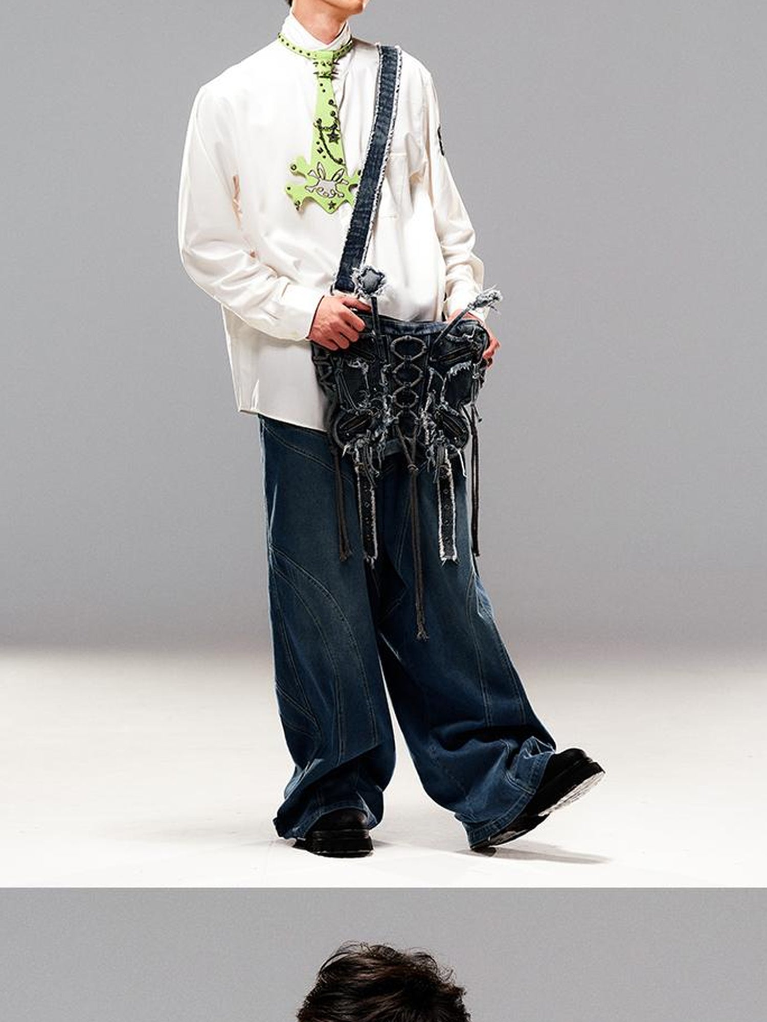 CFIERCE Medium Stretch Denim Butterfly Bag