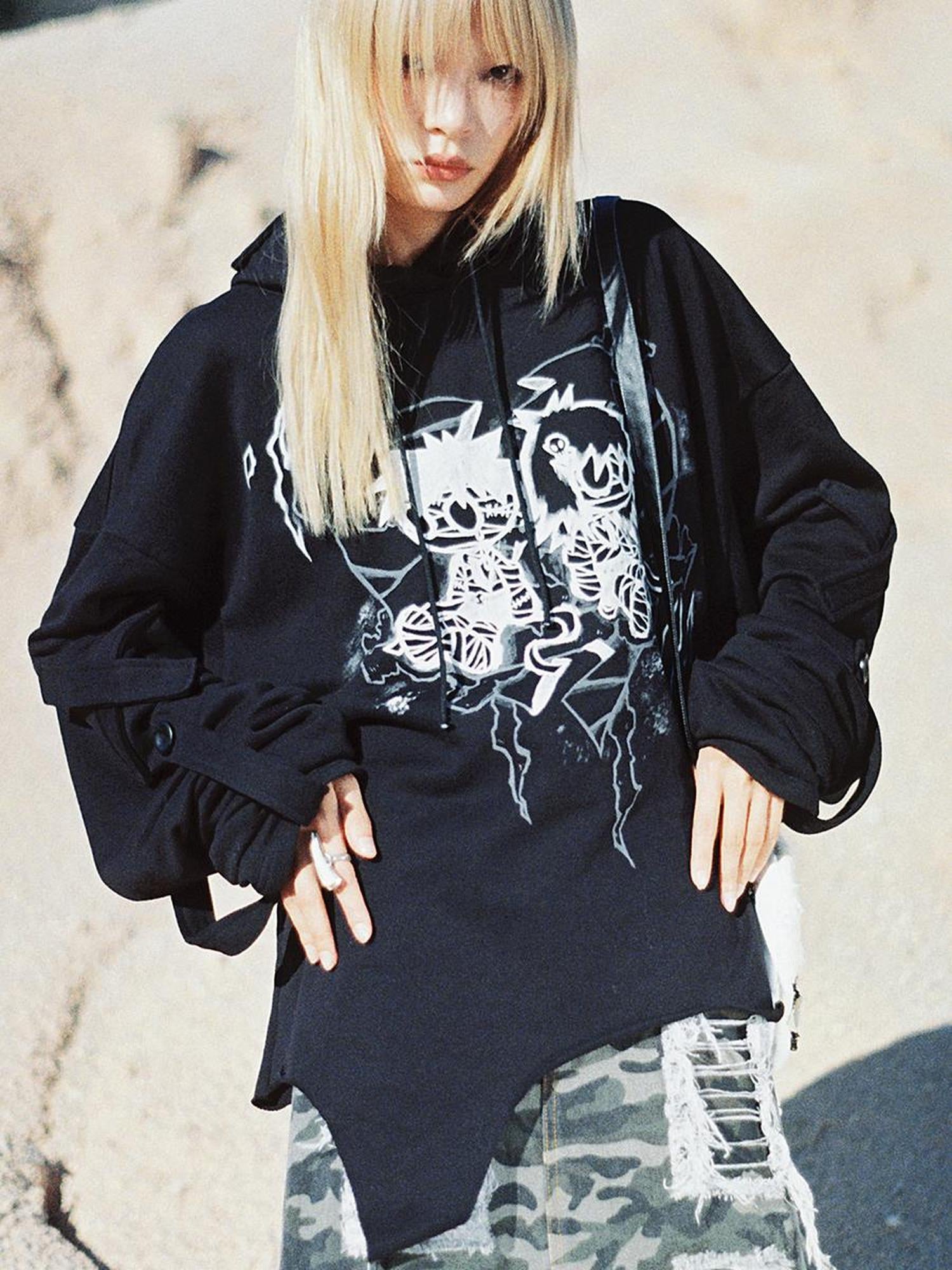 CFIERCE Mummy Couple Print Sweatshirt