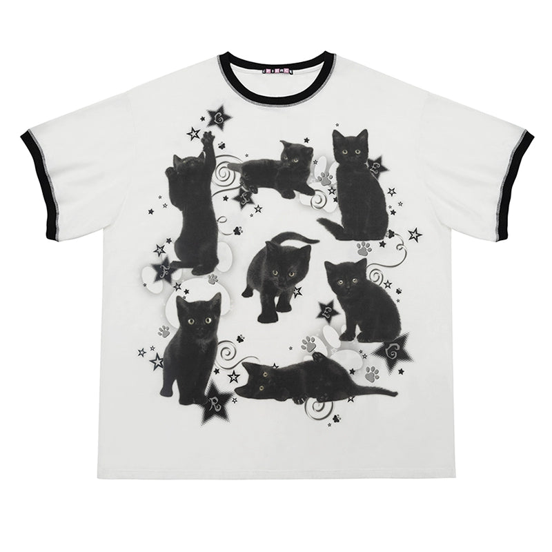 CFIERCE_Oversized_Black_Cat_Print_Tee_MISSTT