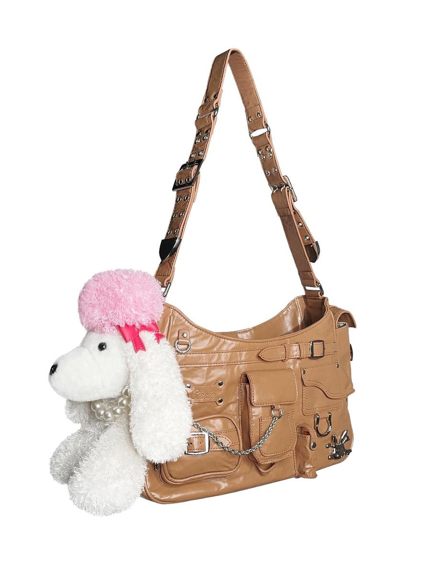 CFIERCE Pu Tote Bag With Alloy Accents