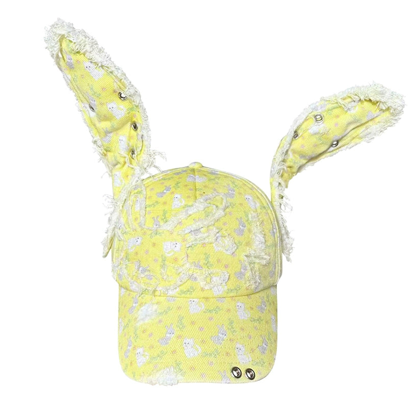 CFIERCE_Rabbit_Ear_Print_Denim_Cap_MISSTT