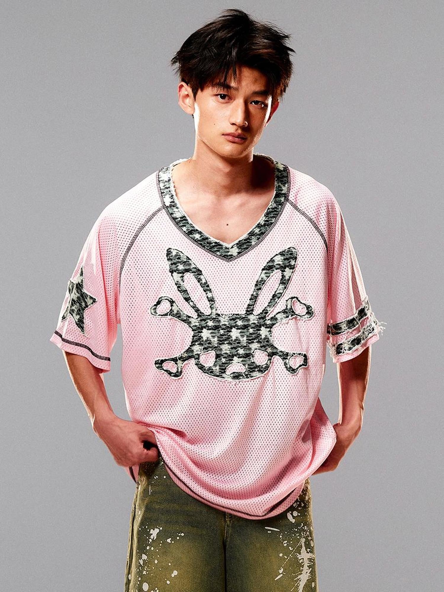CFIERCE Rabbit Skull Loose Fit T Shirt