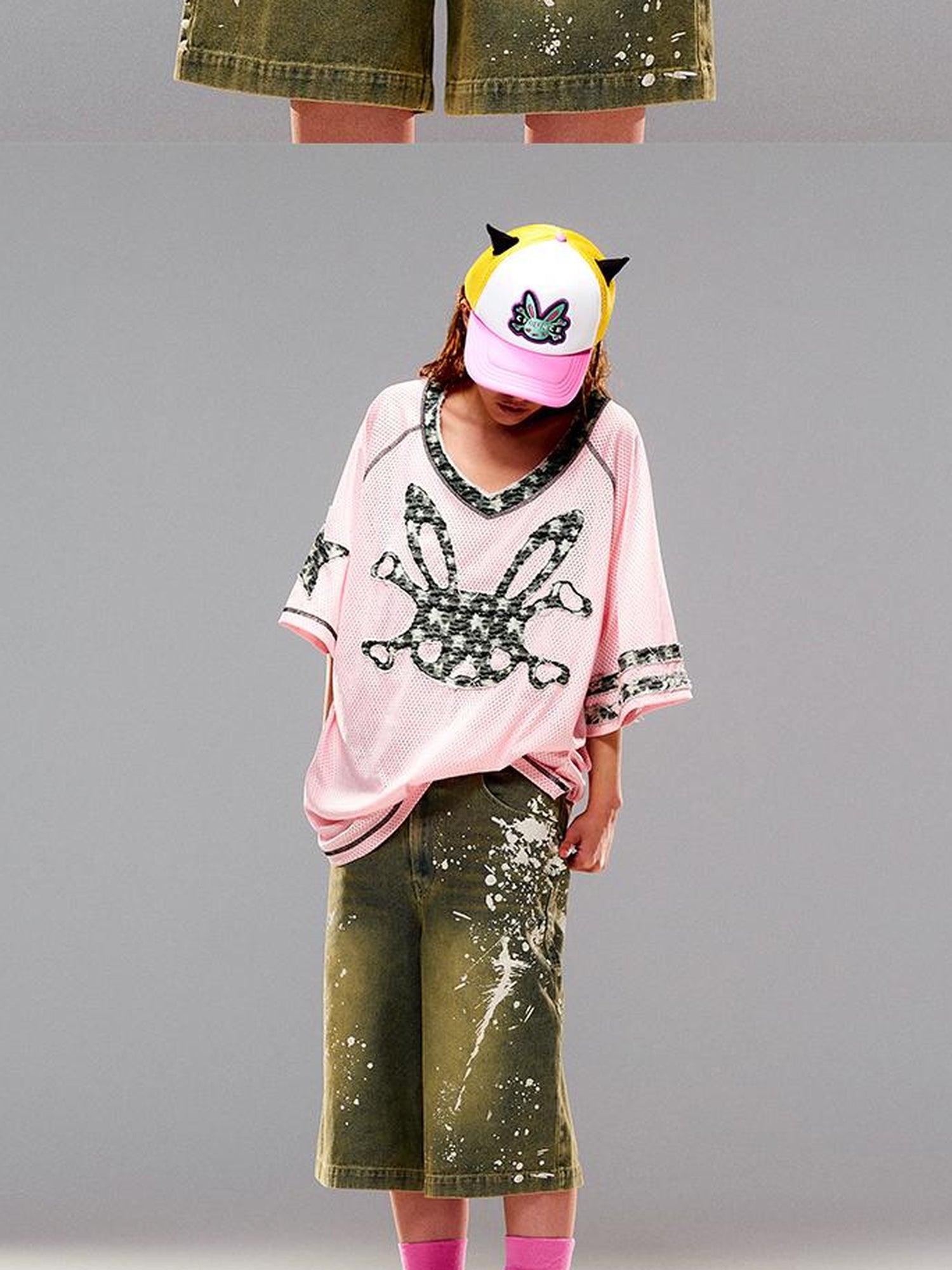 CFIERCE Rabbit Skull Loose Fit T Shirt