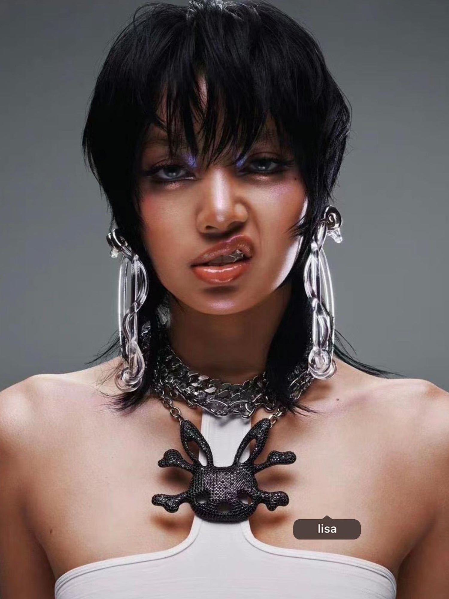 CFIERCE Rabbit Skull Pendant Necklace