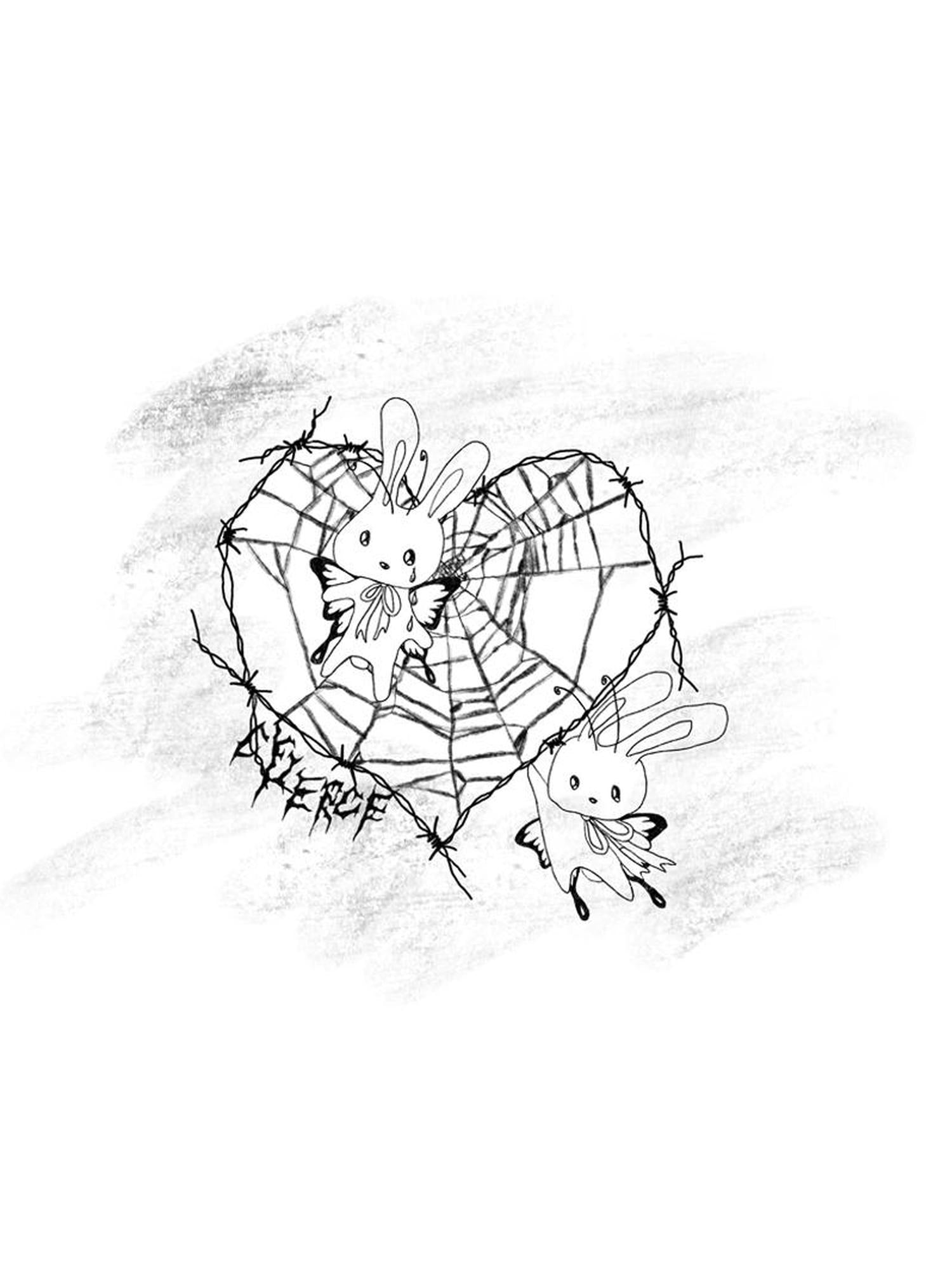 CFIERCE Rabbit Spirit Hand Painted Long Sleeve Top