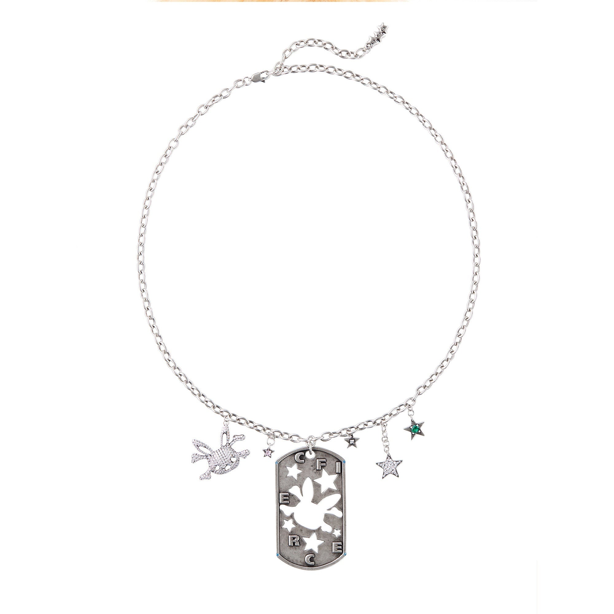 CFIERCE_Silver_Rabbit_Skull_Pentagram_Detachable_Pendant_Women&