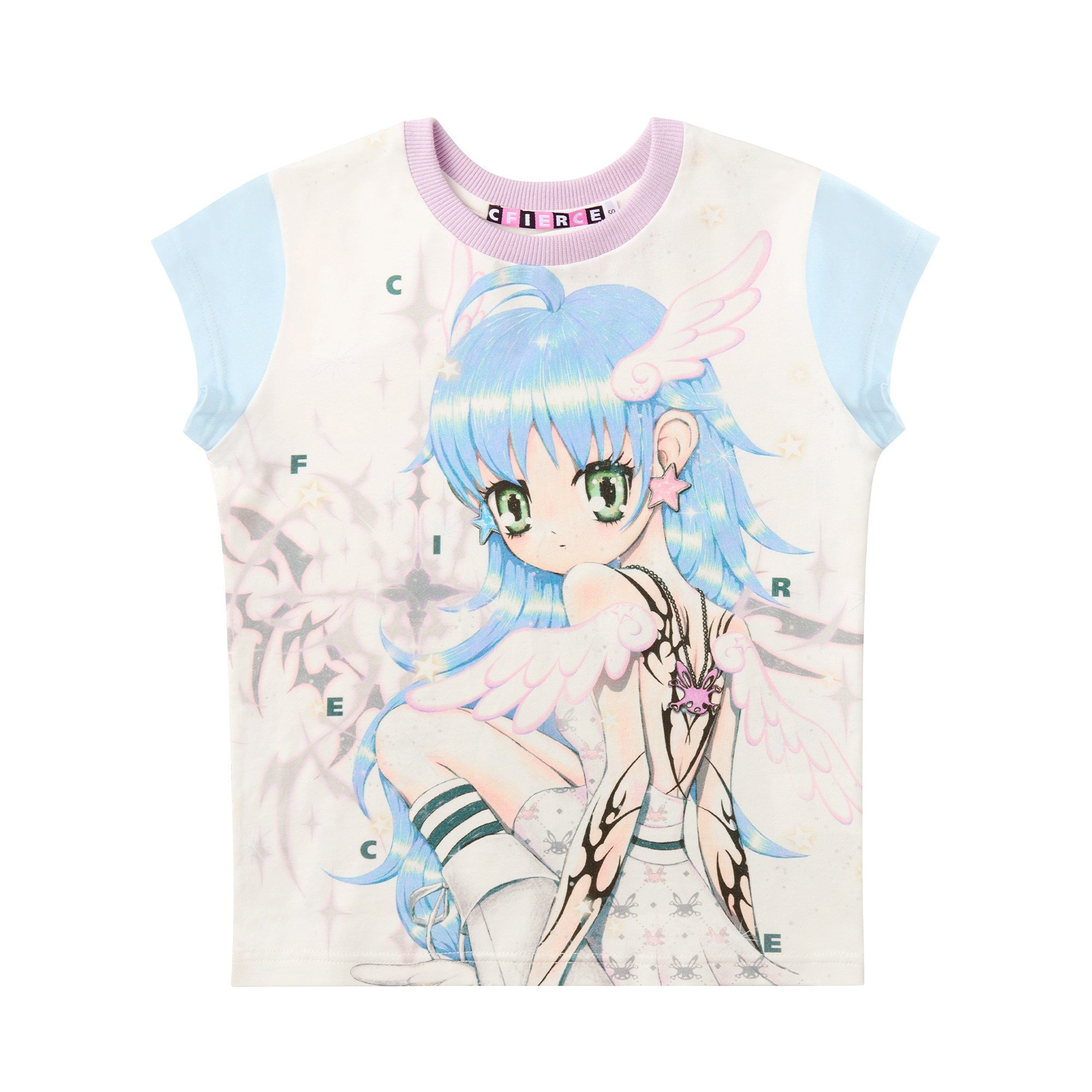 CFIERCE_Six_Winged_Angel_Girl_Printed_Slim_Fit_Women&