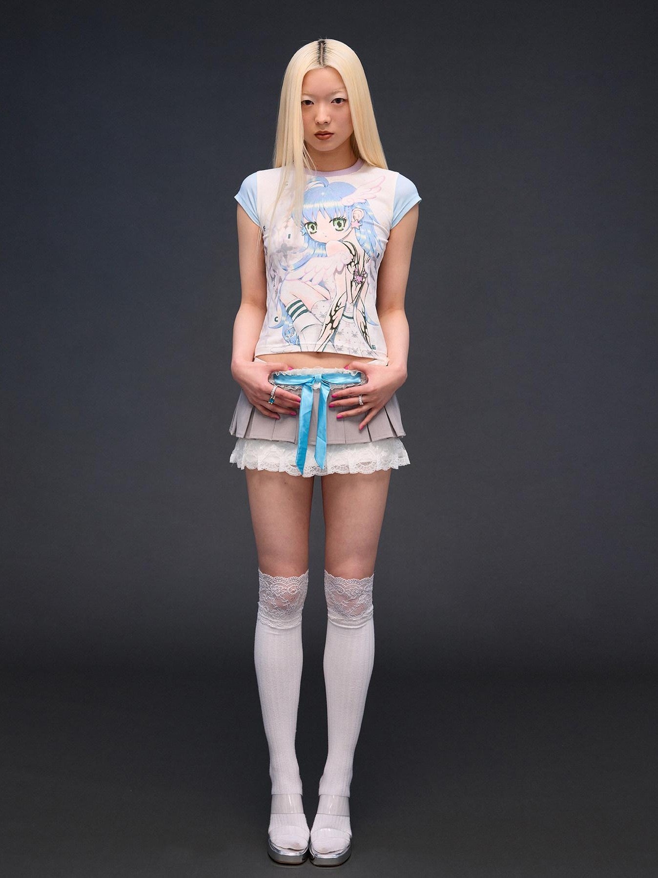 CFIERCE Six Winged Angel Girl Printed Slim Fit Women&