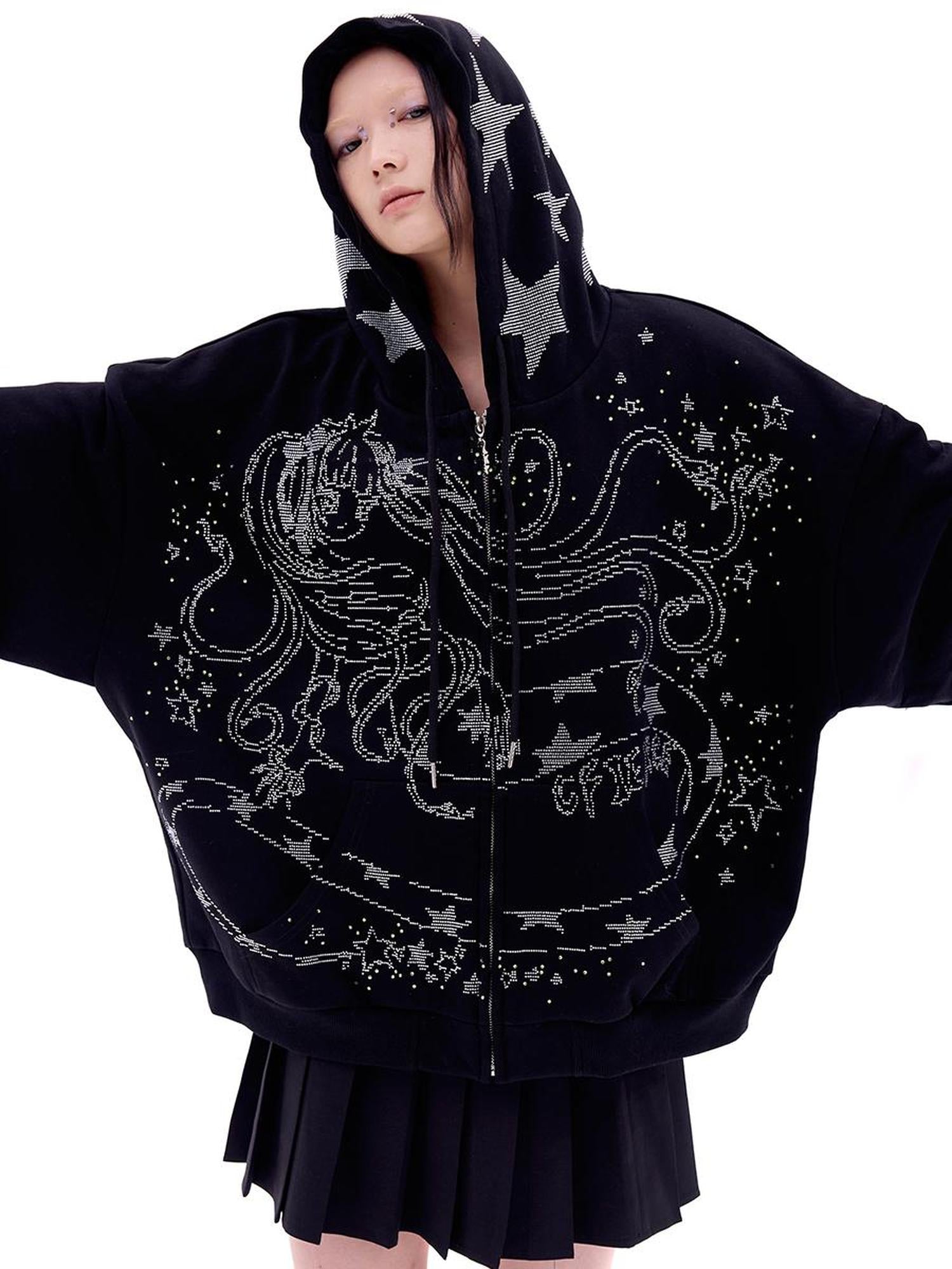 CFIERCE Snake Year Glitter Hoodie