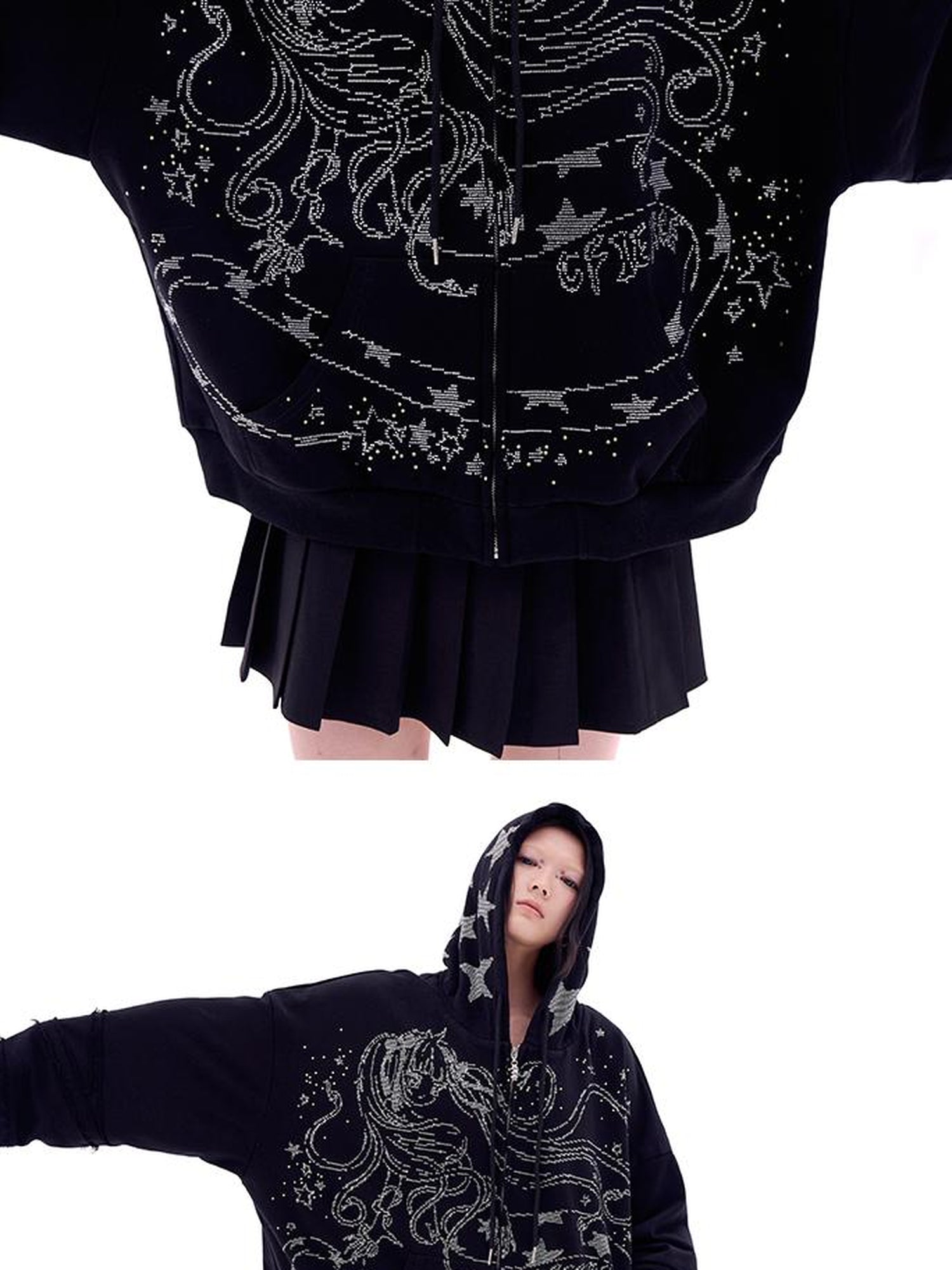 CFIERCE Snake Year Glitter Hoodie