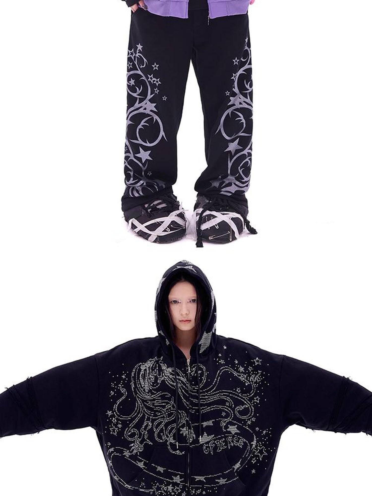 CFIERCE Snake Year Glitter Hoodie