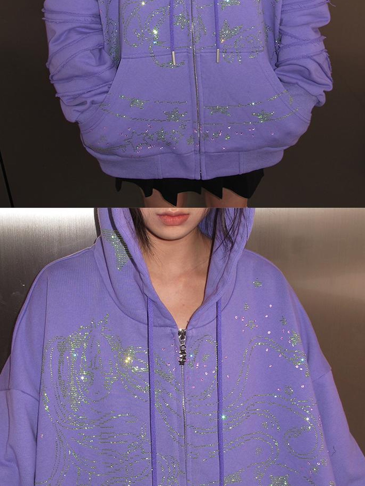 CFIERCE Snake Year Glitter Hoodie