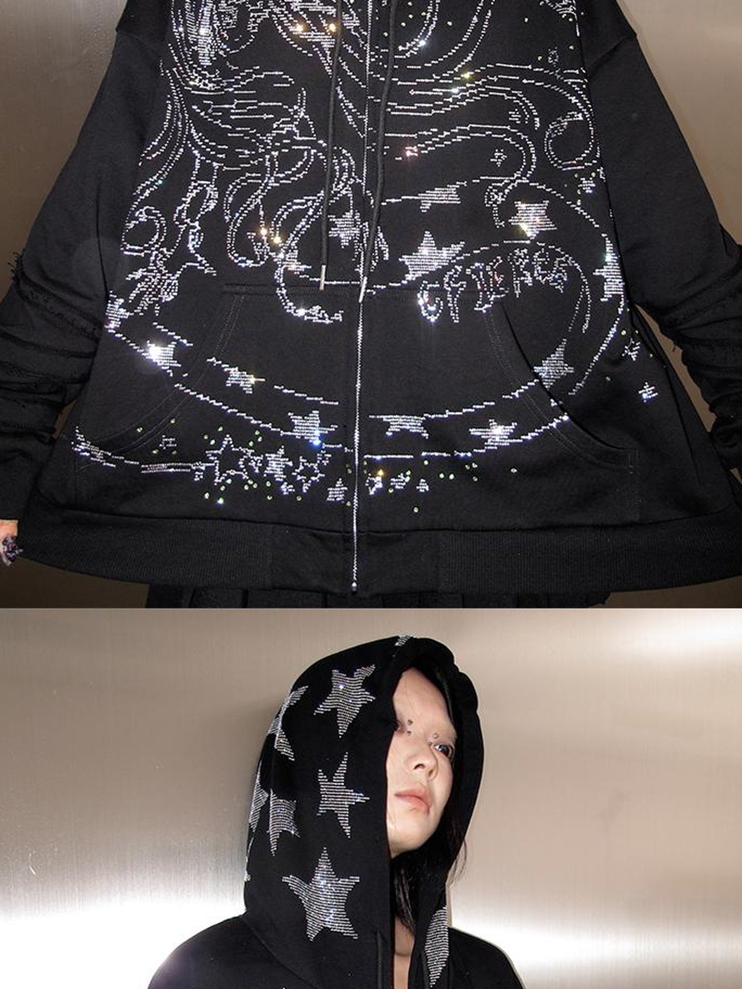 CFIERCE Snake Year Glitter Hoodie