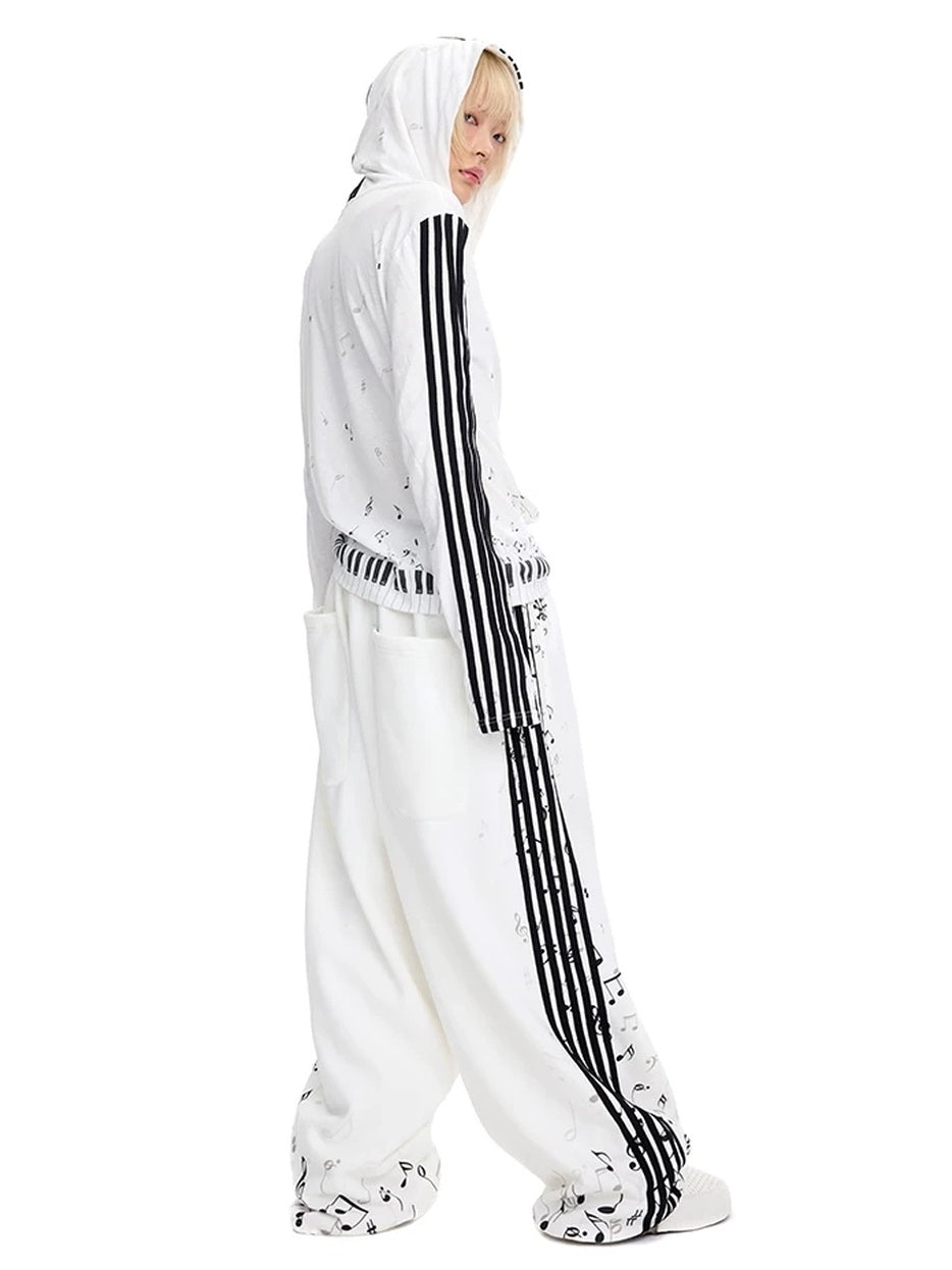 CFIERCE Soft Breathable Cotton Blend Loose Fit Streetwear Pullover Casual White Hoodies