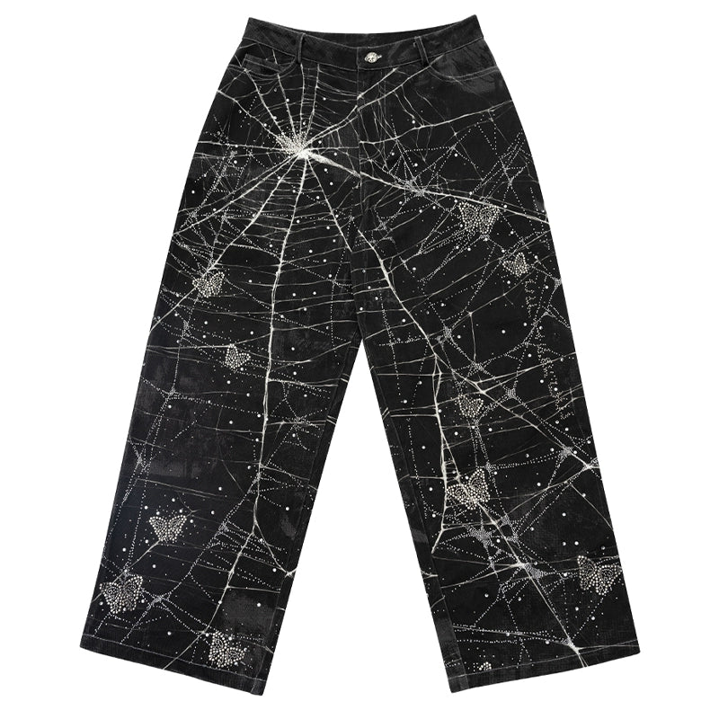 CFIERCE_Spider_Butterfly_Rhinestone_Denim_Jeans_MISSTT