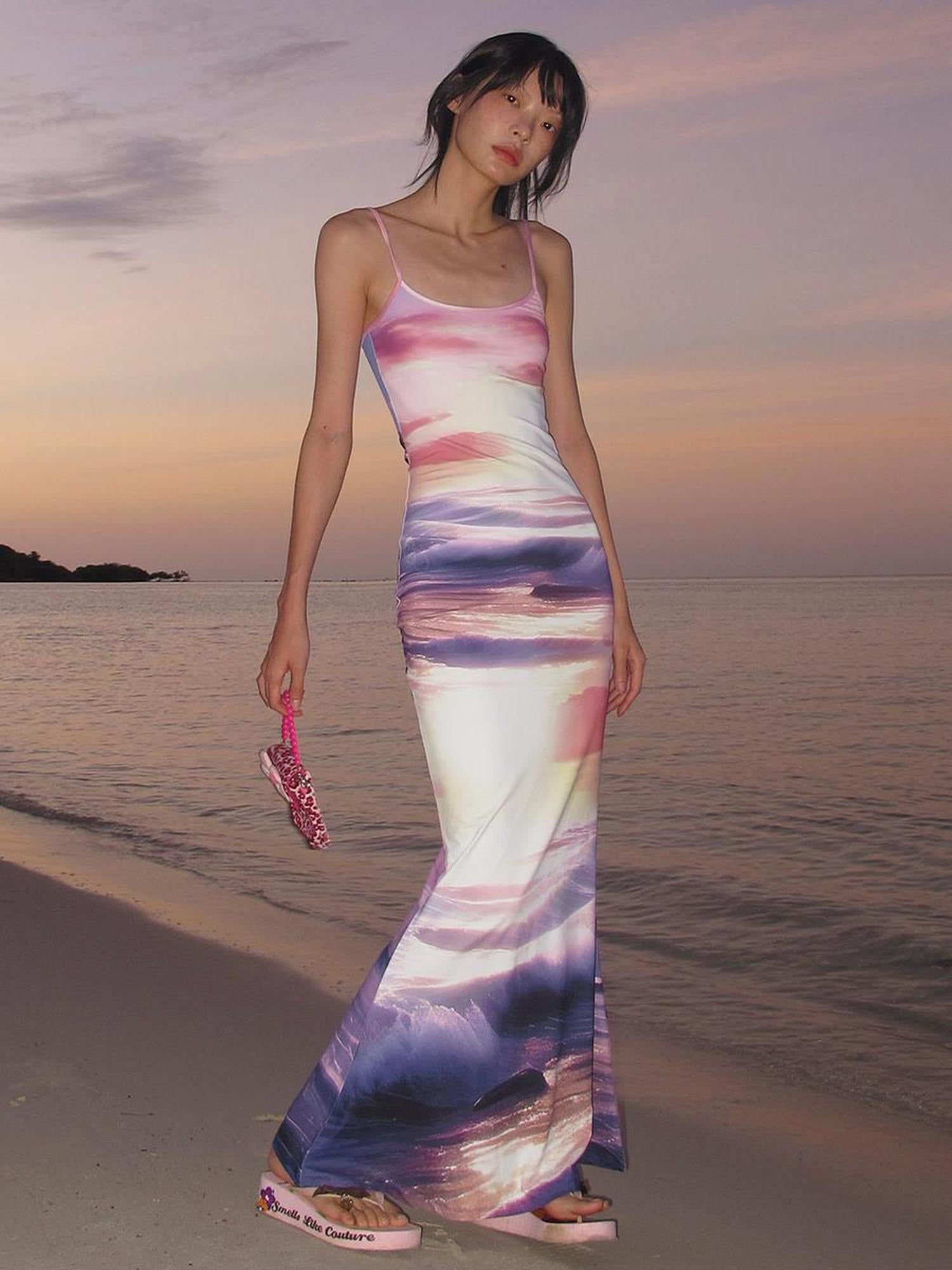 CFIERCE Sunset Beach Fishtail Maxi Dress