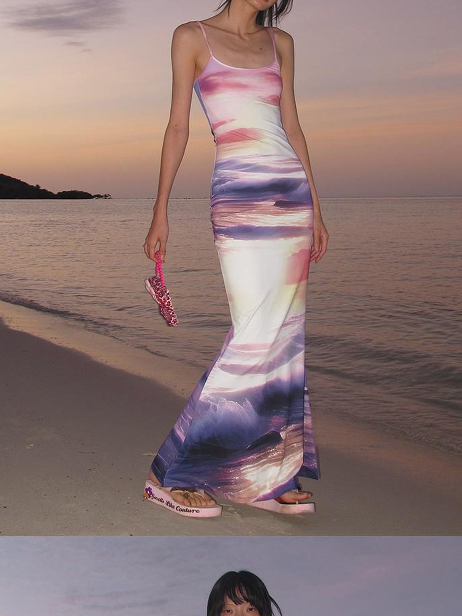 CFIERCE Sunset Beach Fishtail Maxi Dress