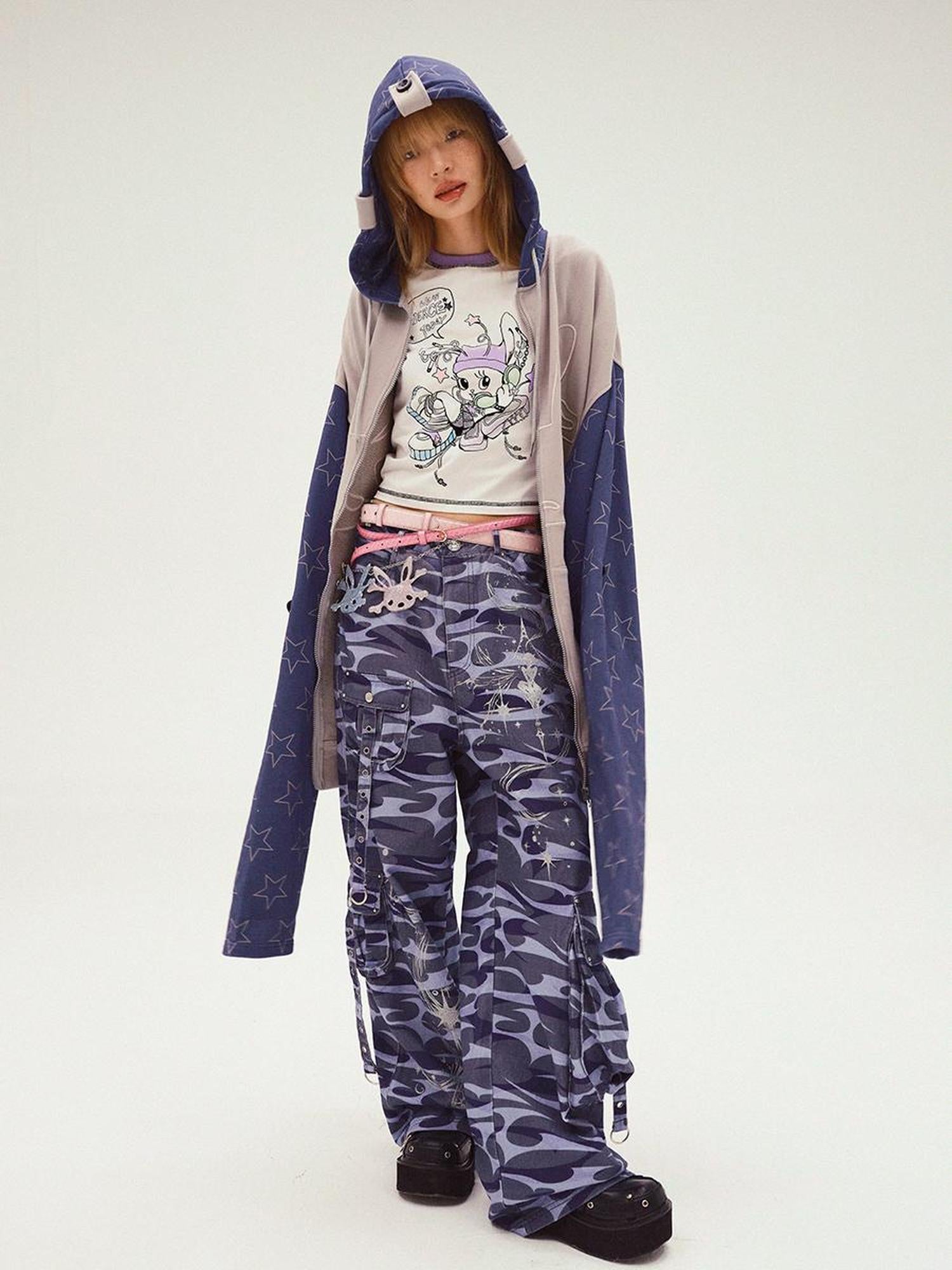 CFIERCE Totem Print Denim