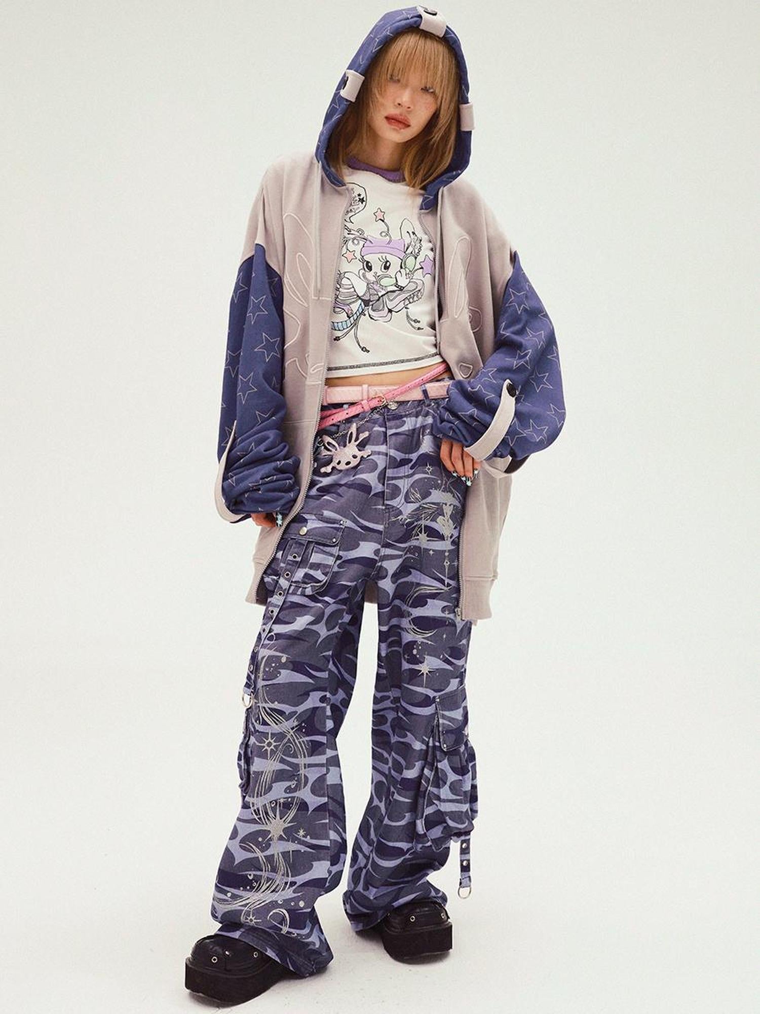 CFIERCE Totem Print Denim