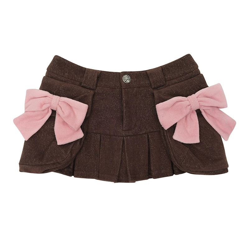 CFIERCE_Towel_Bow_Pleated_Skirt_MISSTT