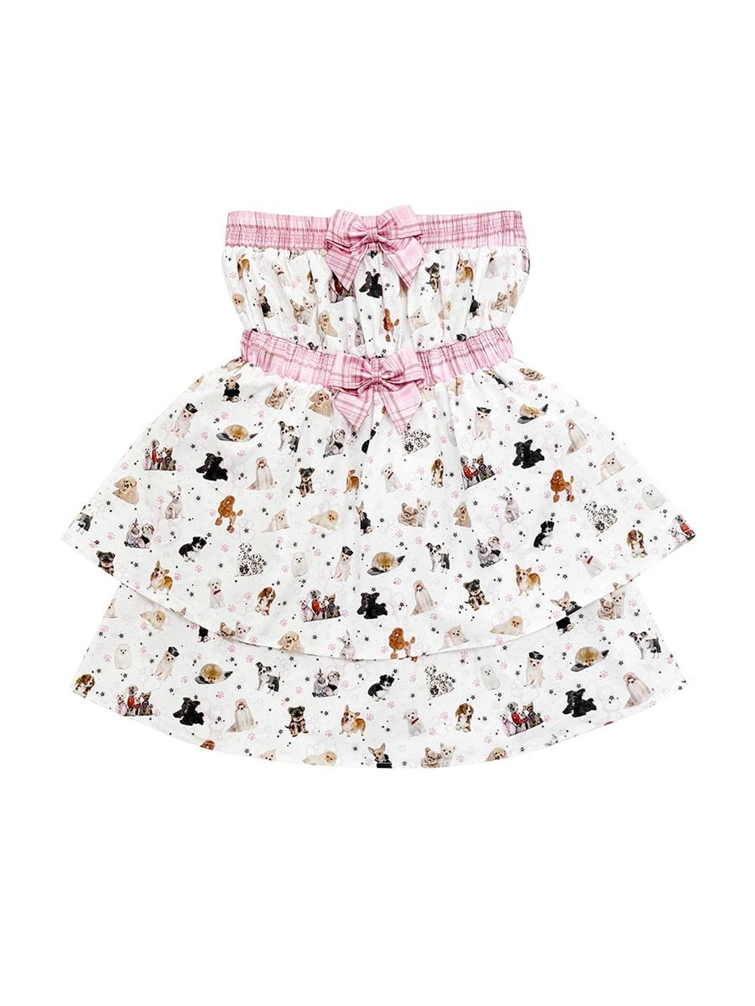 CFIERCE Tulle Mini Dress With Dog Print