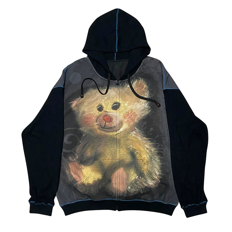 CFIERCE_Vintage_Bear_Print_Hooded_Sweatshirt_MISSTT