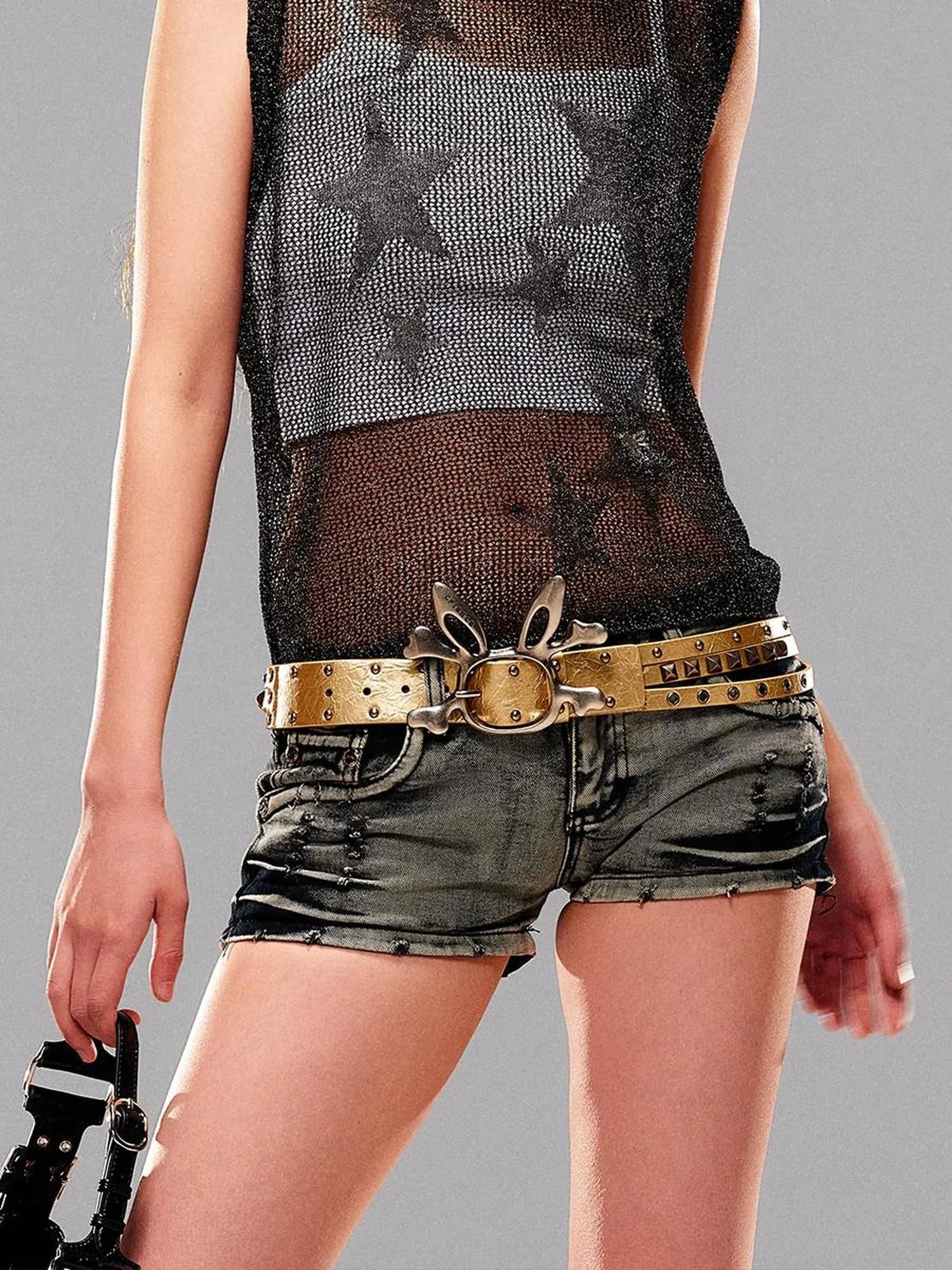 Wash Care Rabbit Skull Belt