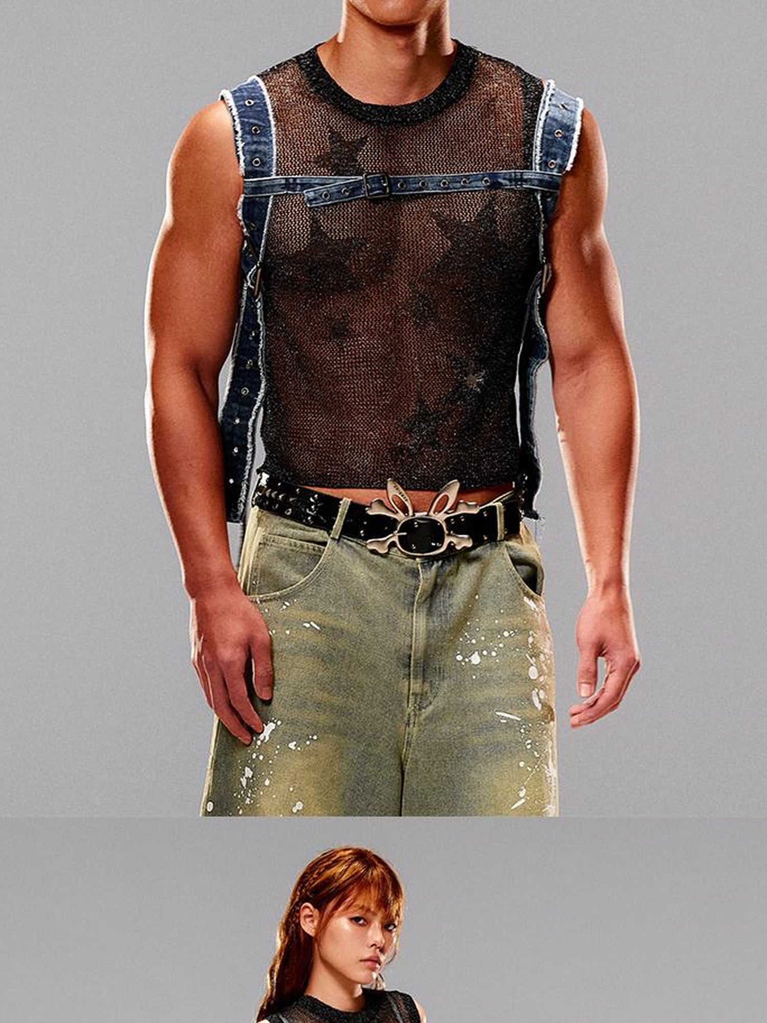CFIERCE Wash Care Rabbit Skull Belt