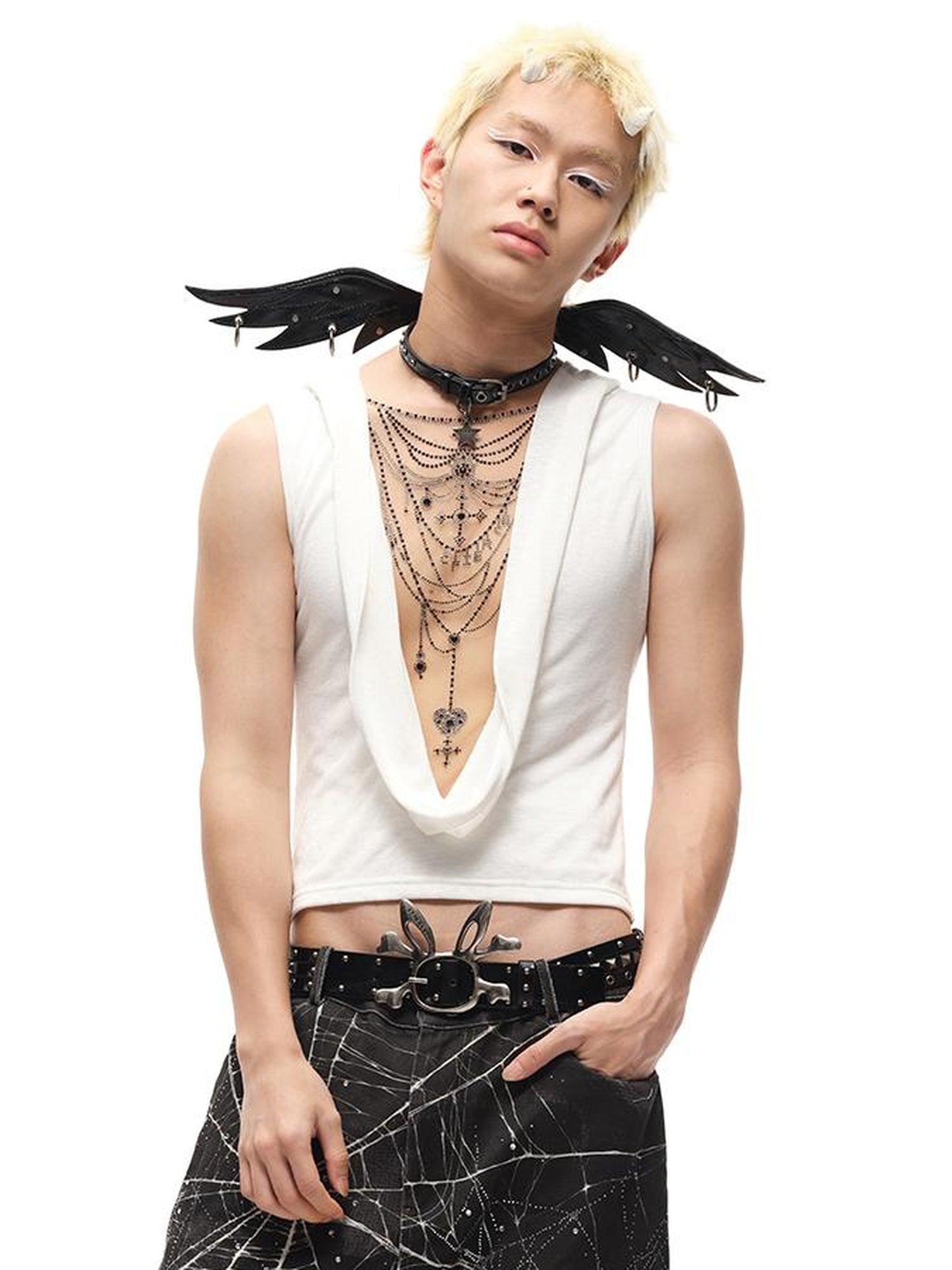 CFIERCE Winged Leather Collar