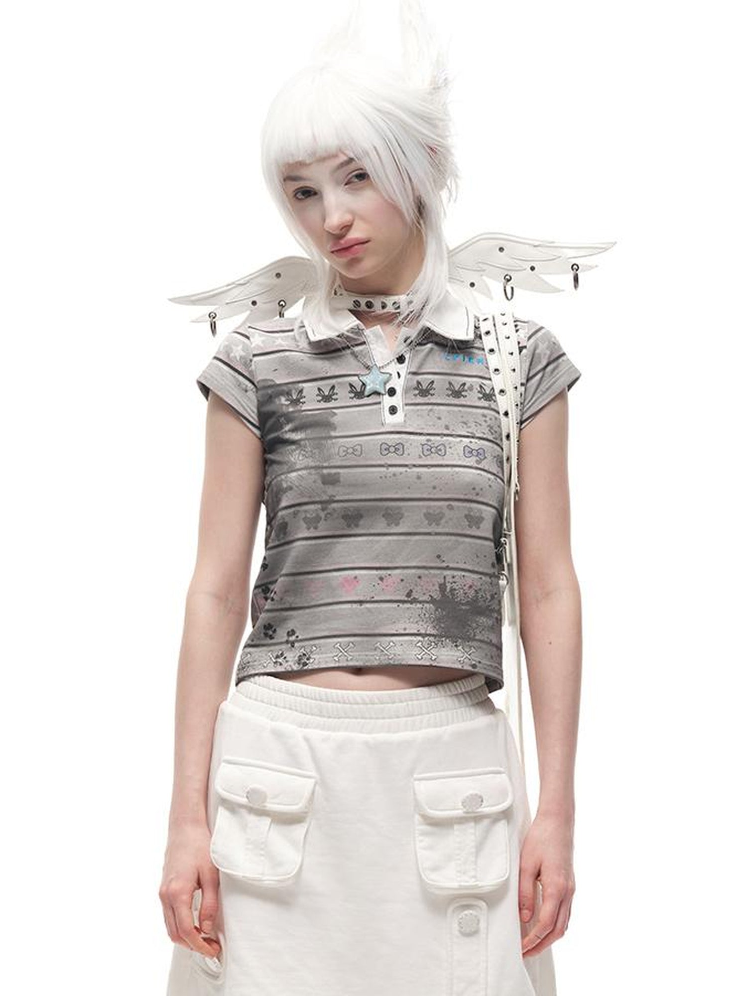 CFIERCE Winged Leather Collar