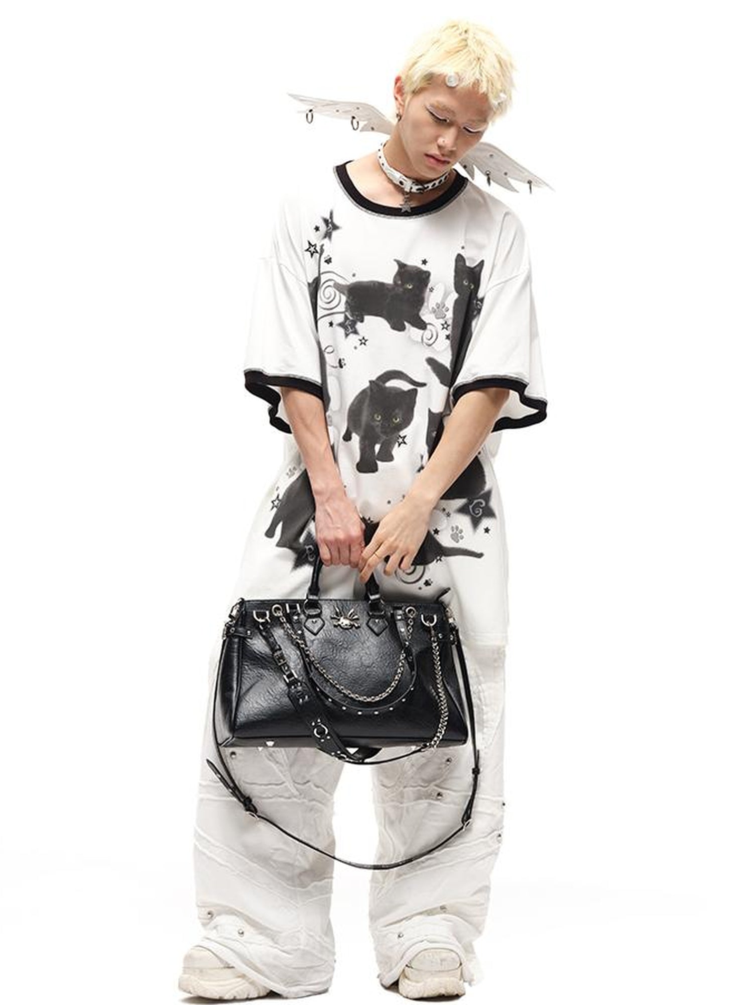 CFIERCE Winged Leather Collar