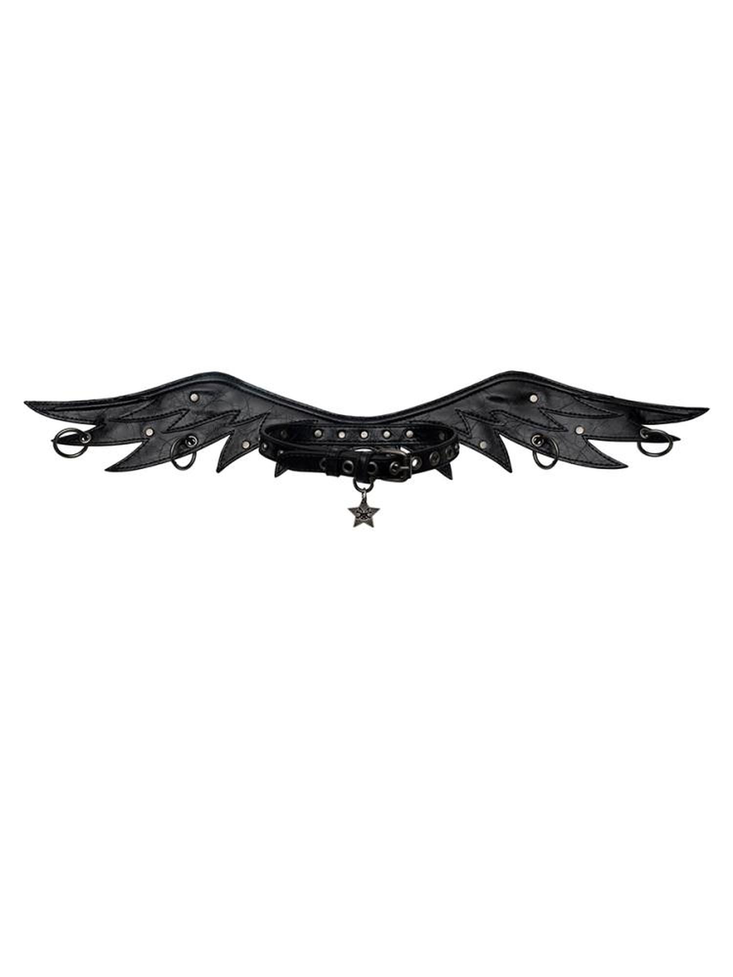 CFIERCE Winged Leather Collar