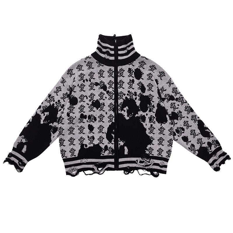 CFIERCE_Year_Of_The_Serpent_Knit_Cardigan_V_Neck_T_Shirt_Long_Sleeve_MISSTT