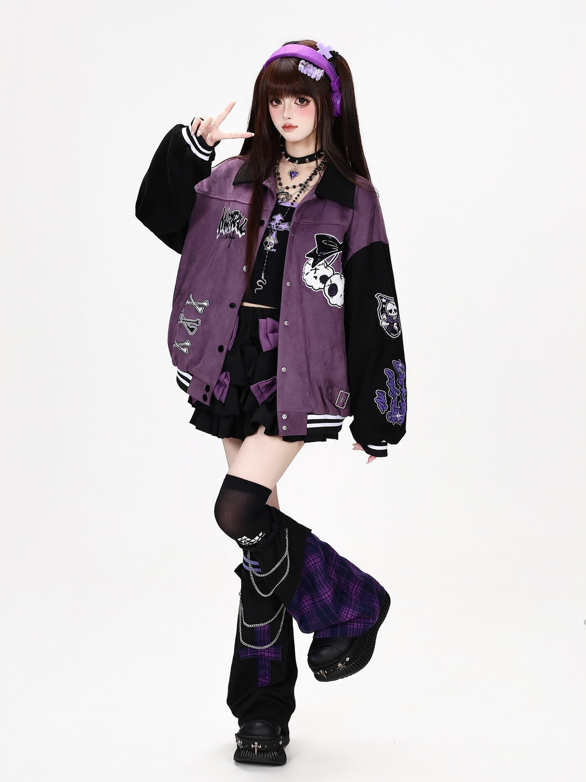 CRAZYGIRL Embroidered Loose Suede Women&