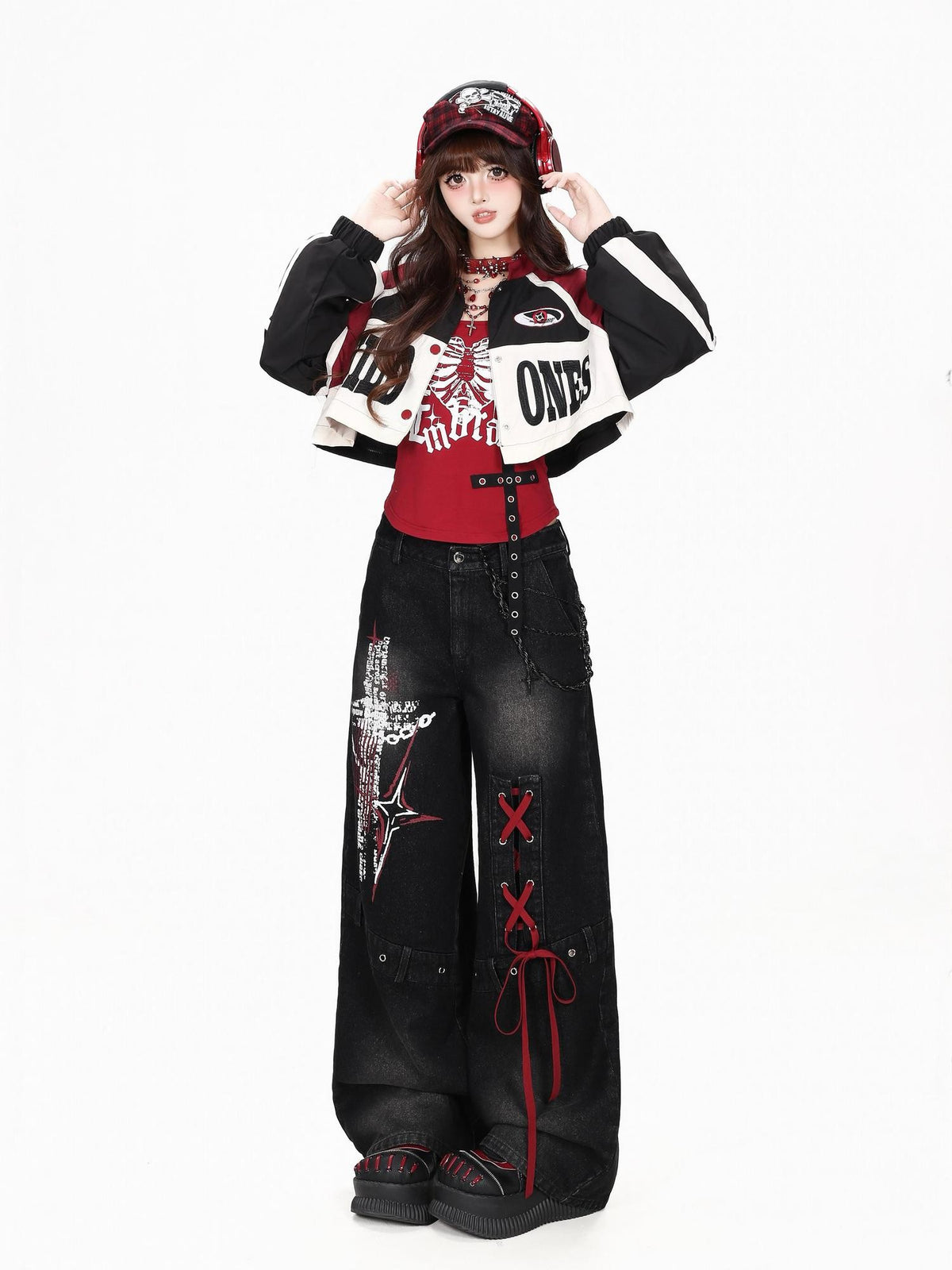 CRAZYGIRL High Waist Tie Detail Women&