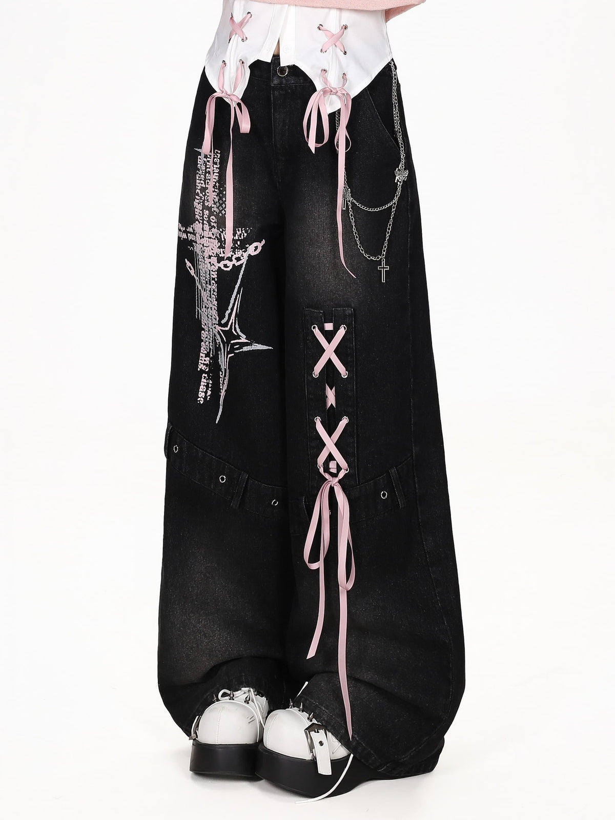 CRAZYGIRL High Waist Tie Detail Women&