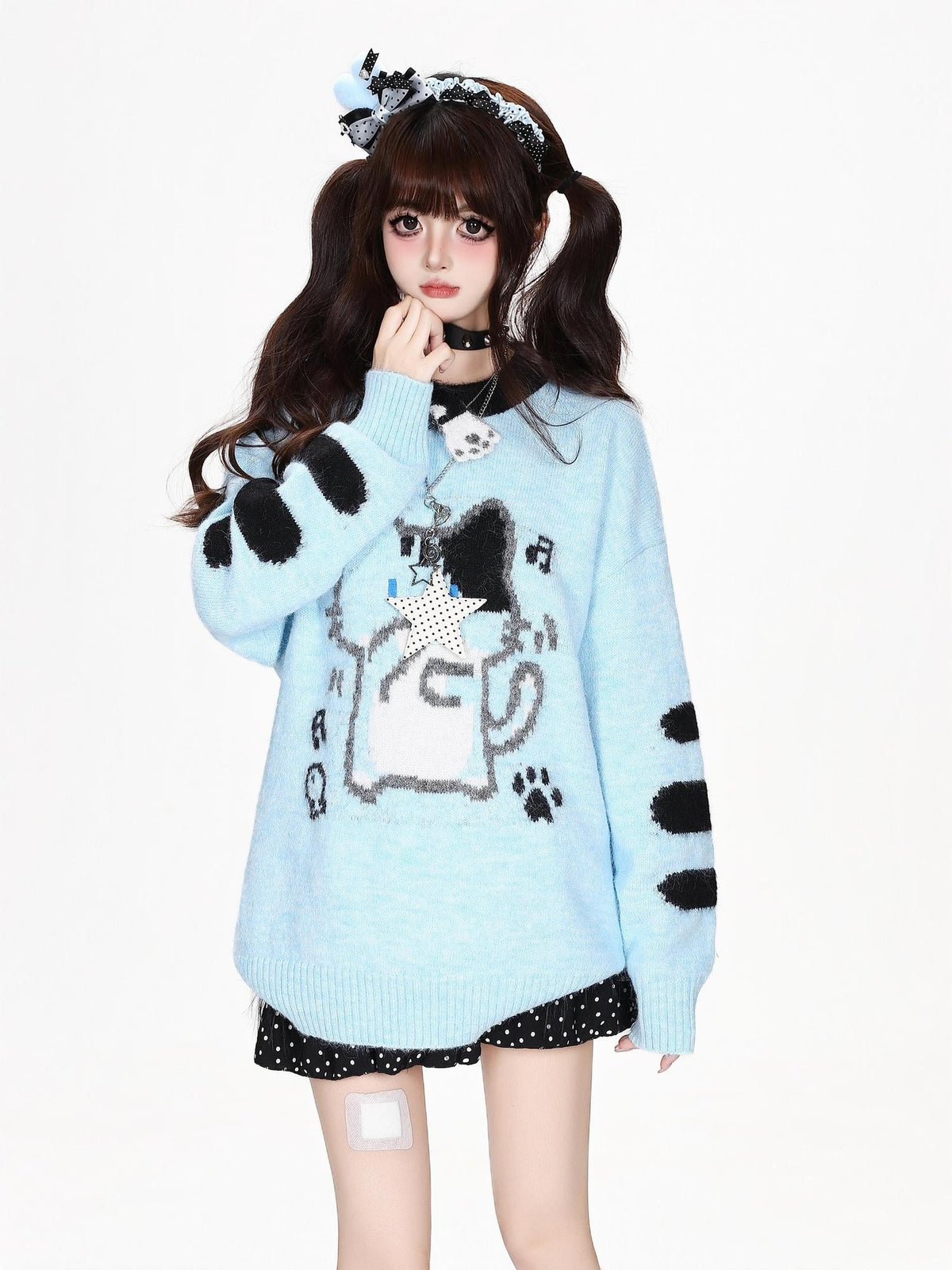 CRAZYGIRL Jacquard Cat Knit Women&