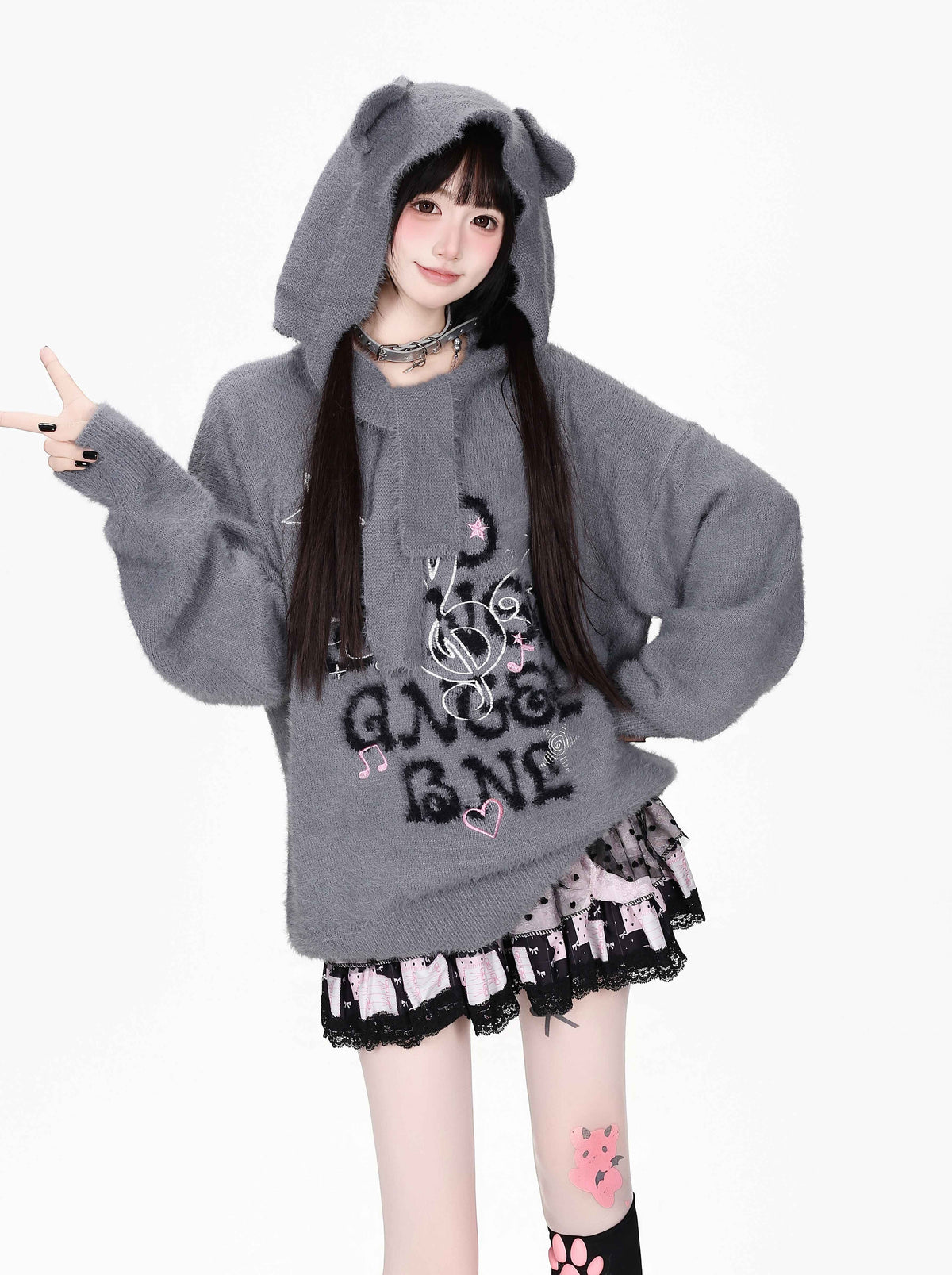 CRAZYGIRL_Musical_Note_Embroidery_Cat_Ear_Hooded_Loose_Fit_Faux_Mink_Women&