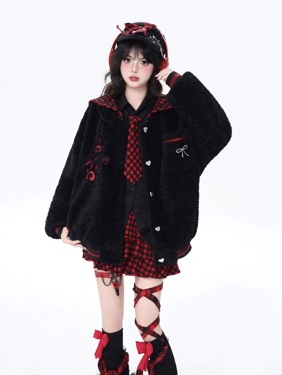 CRAZYGIRL_Plaid_Sailor_Collar_Spliced_Loose_Preppy_Women&