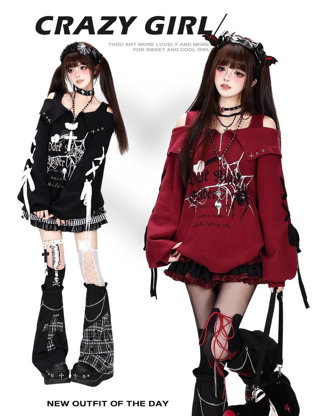 CRAZYGIRL Y2k Retro Loose Fit Women&