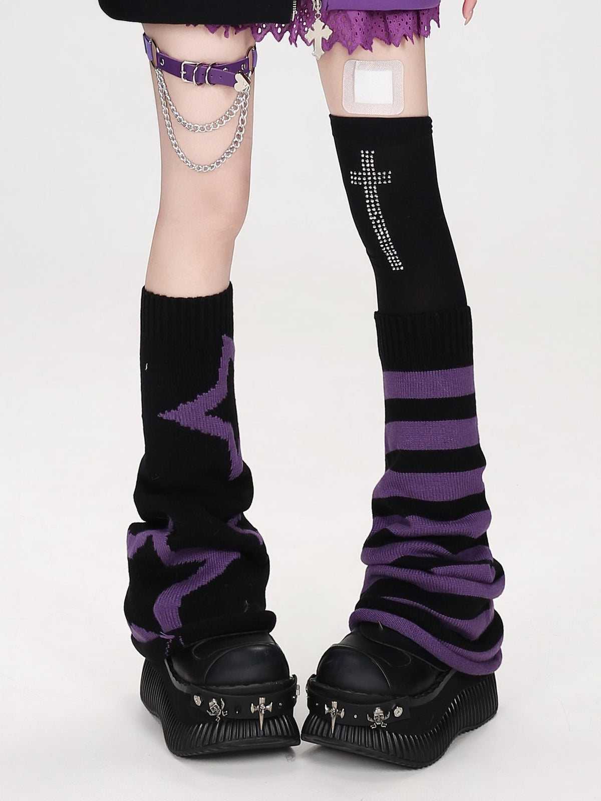 CRAZYGIRL Y2k Star Color Block Striped Knit Jacquard Women&