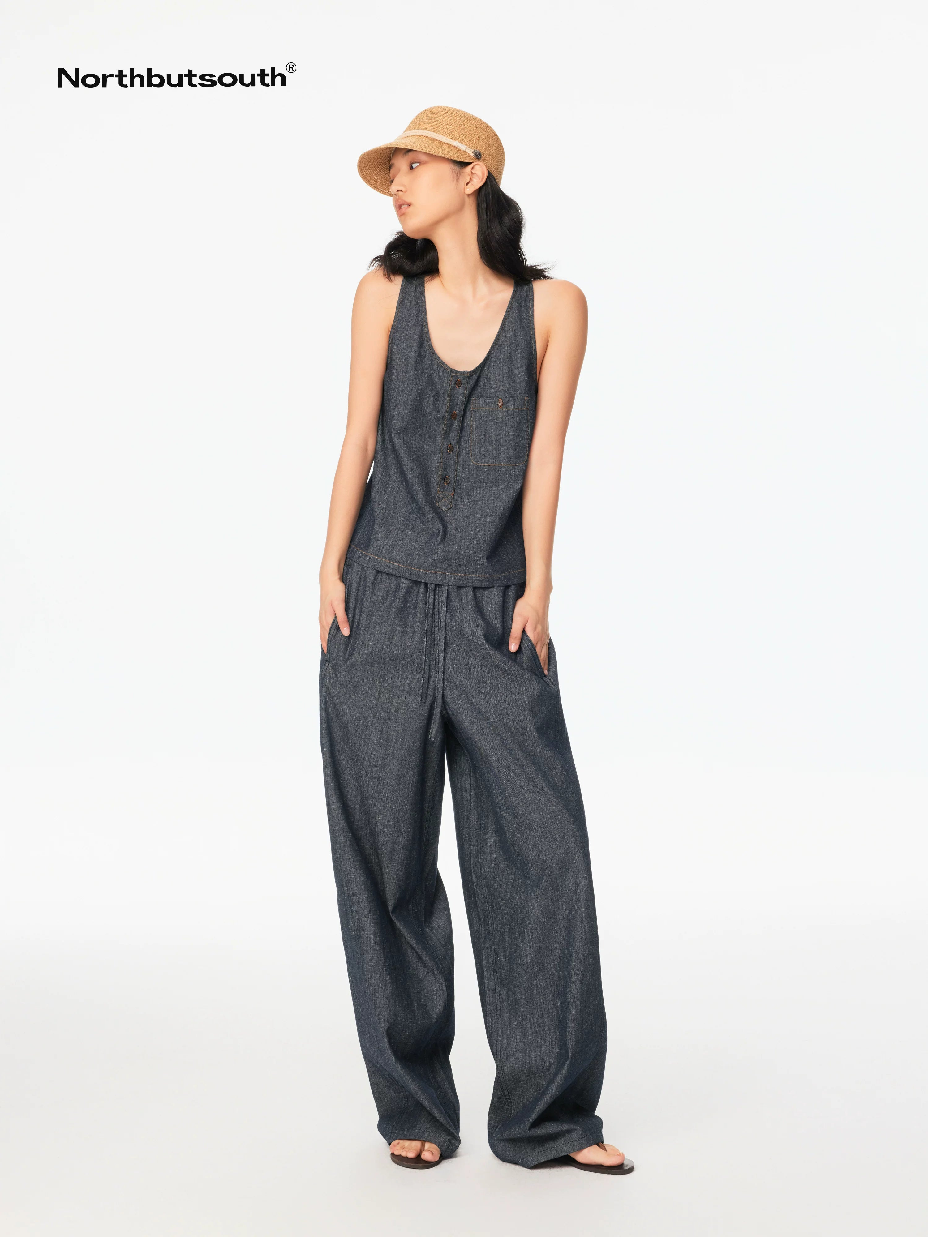Casual Multi Button Front Relaxed Fit Women&